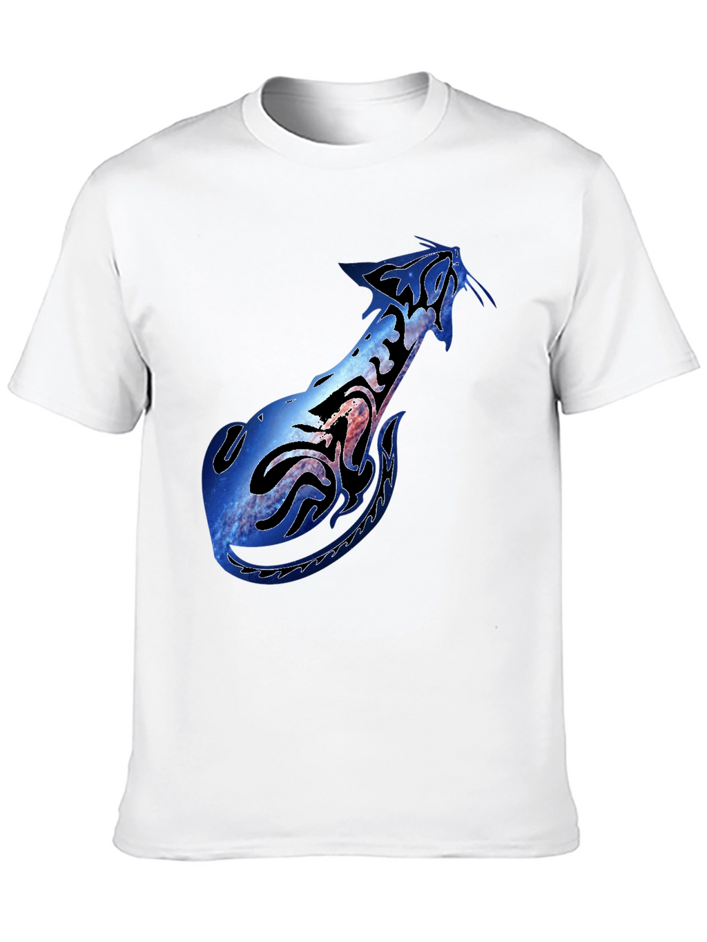 Galaxy Stingray Graphic Black T-Shirt