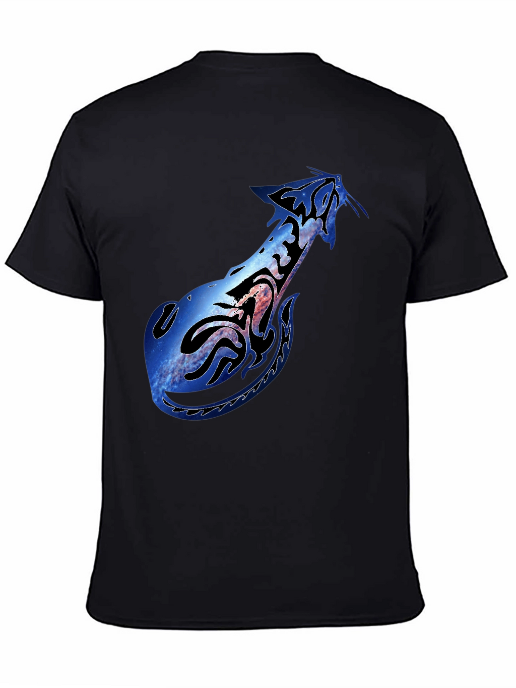 Galaxy Stingray Graphic Black T-Shirt
