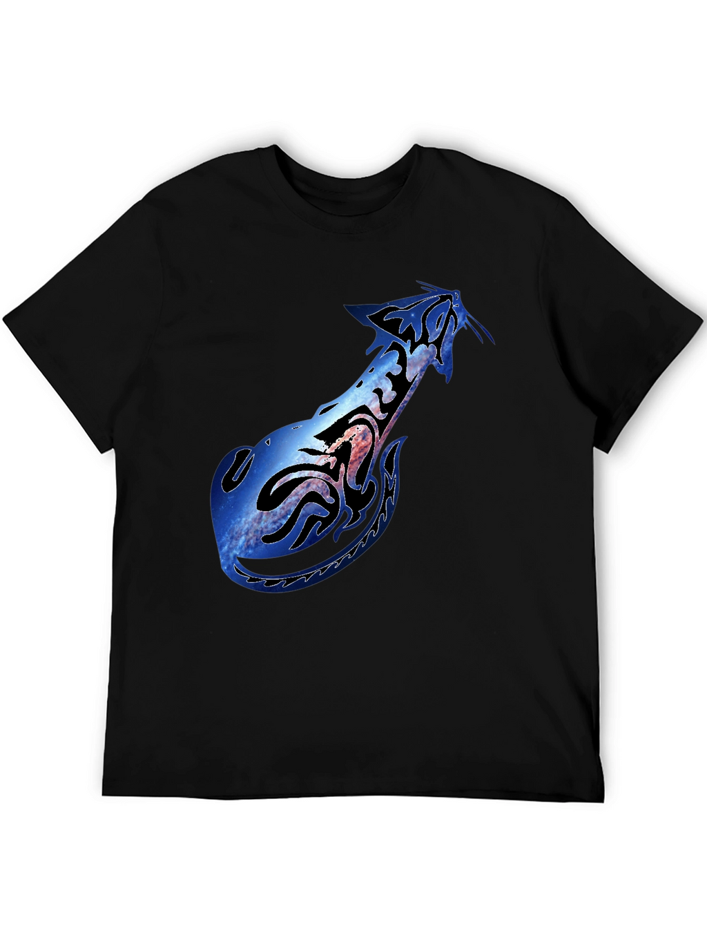 Galaxy Stingray Graphic Black T-Shirt