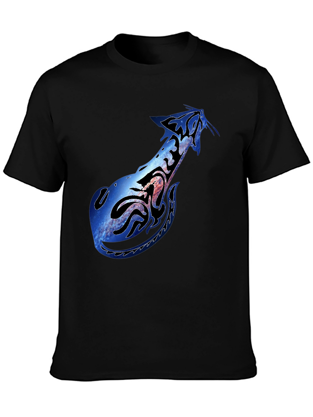 Galaxy Stingray Graphic Black T-Shirt