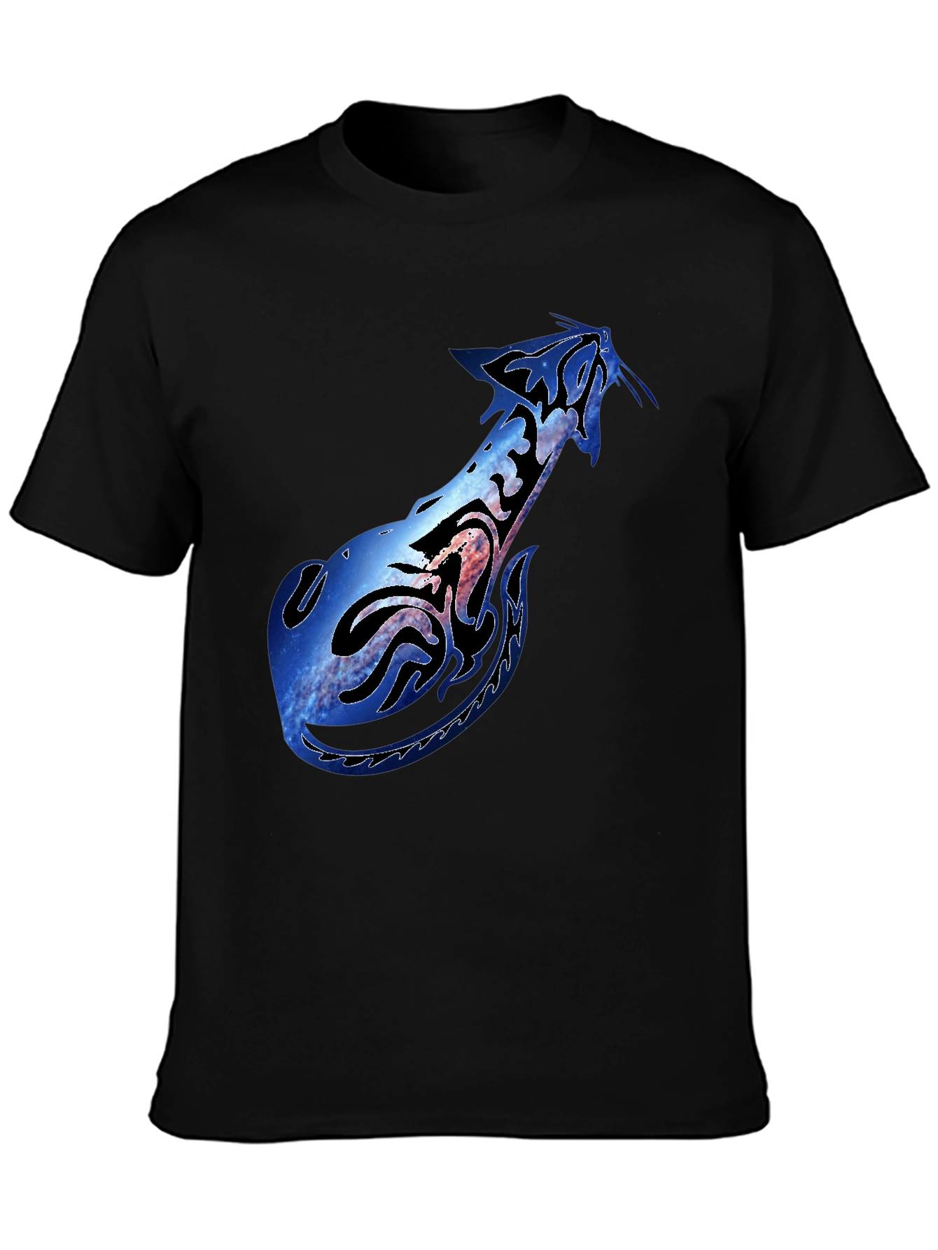 Galaxy Stingray Graphic Black T-Shirt