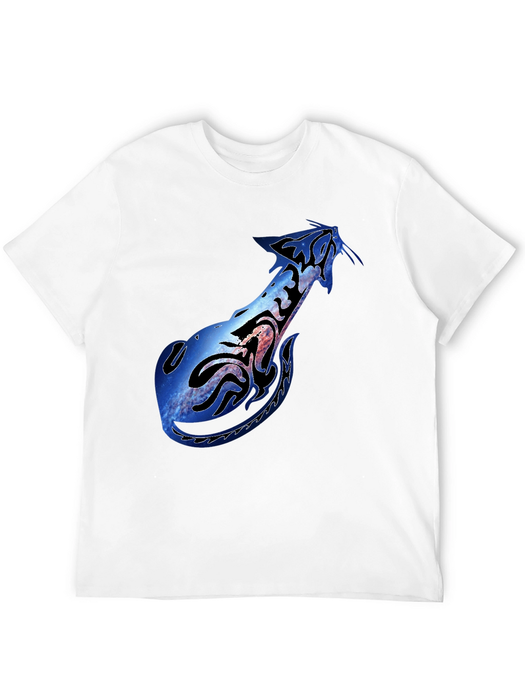 Galaxy Stingray Graphic Black T-Shirt