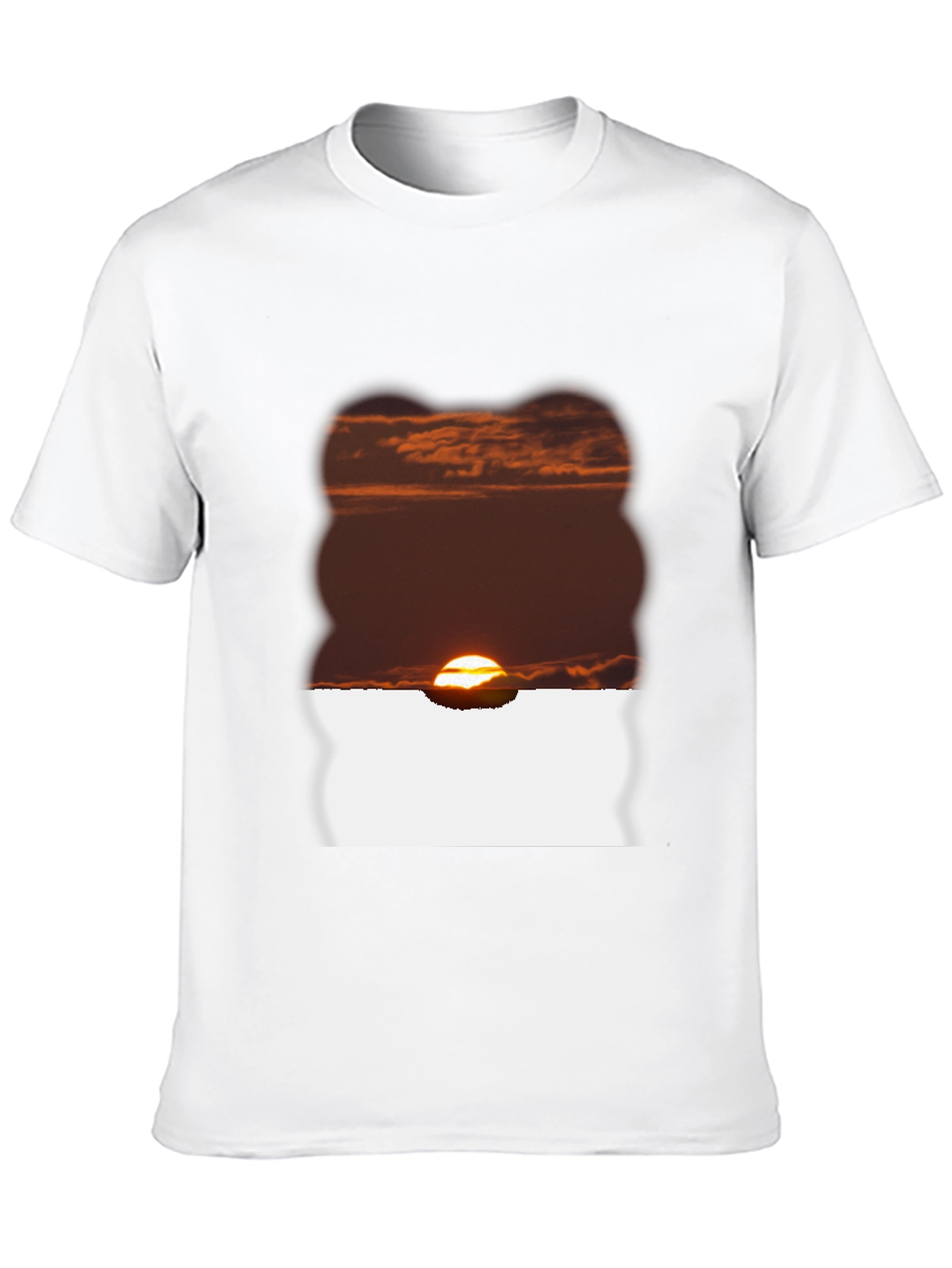Sunset Graphic Tee - Black Casual T-Shirt