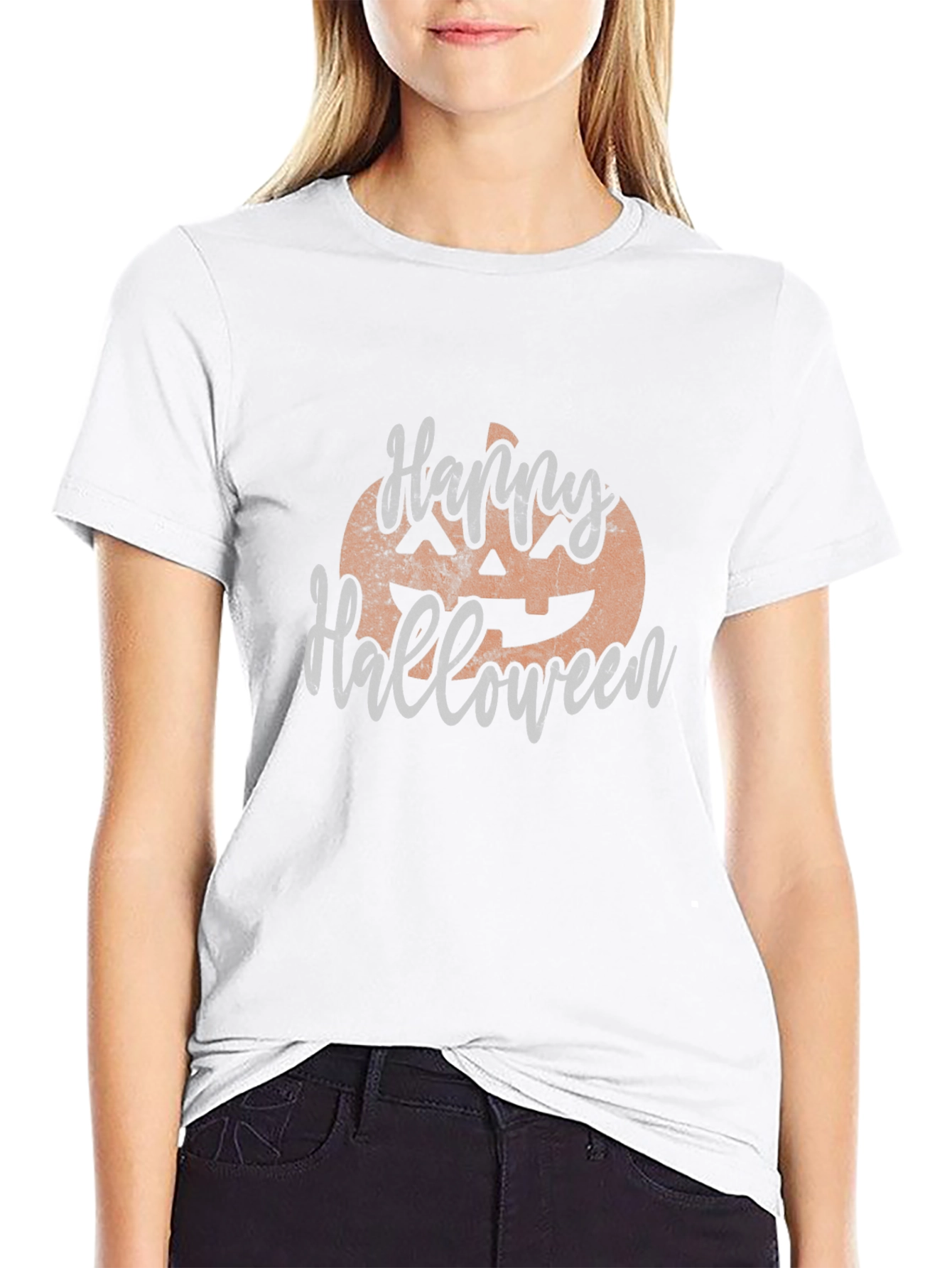 Happy Halloween Pumpkin Graphic T-Shirt