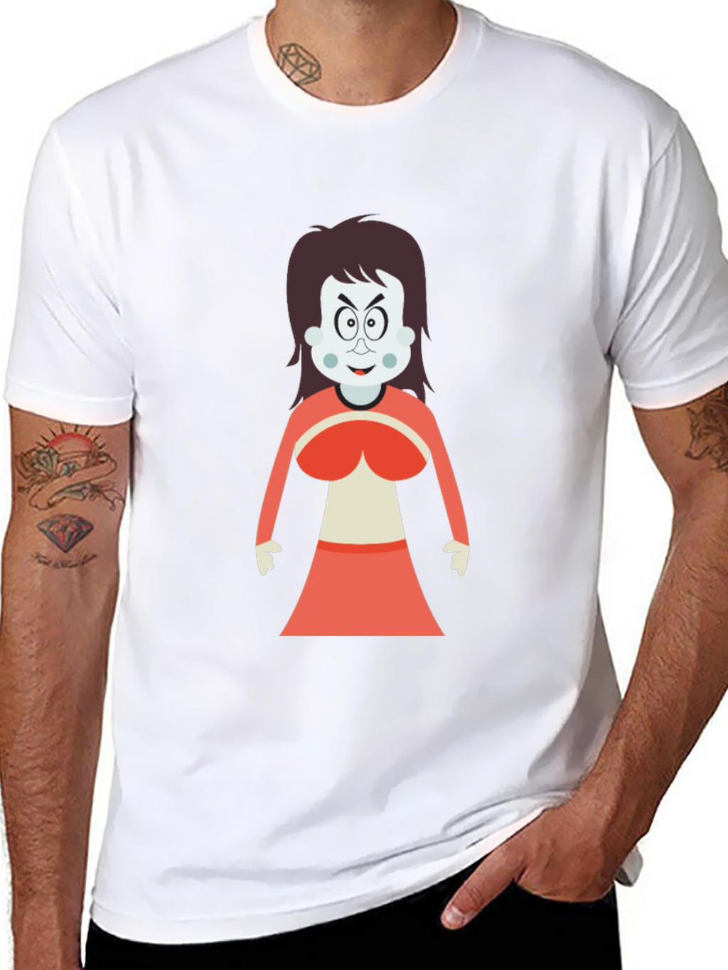 Cartoon Witch Graphic T-Shirt