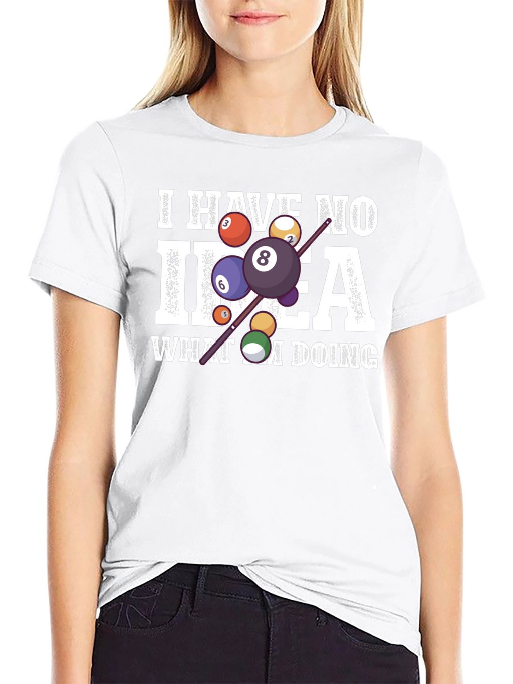 Humorous Billiards T-Shirt - I Have No Idea