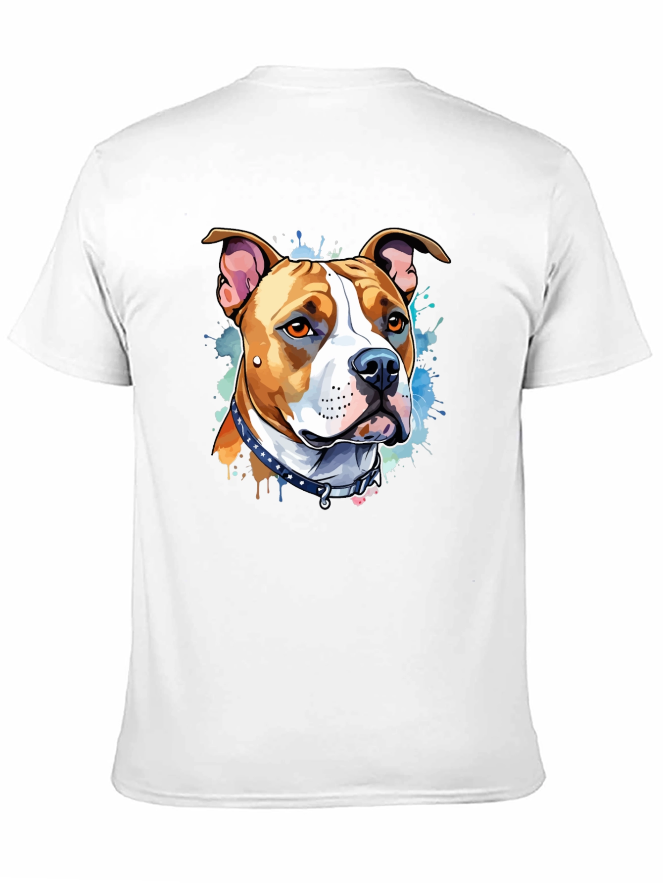 Pitbull Dog Art Black T-Shirt