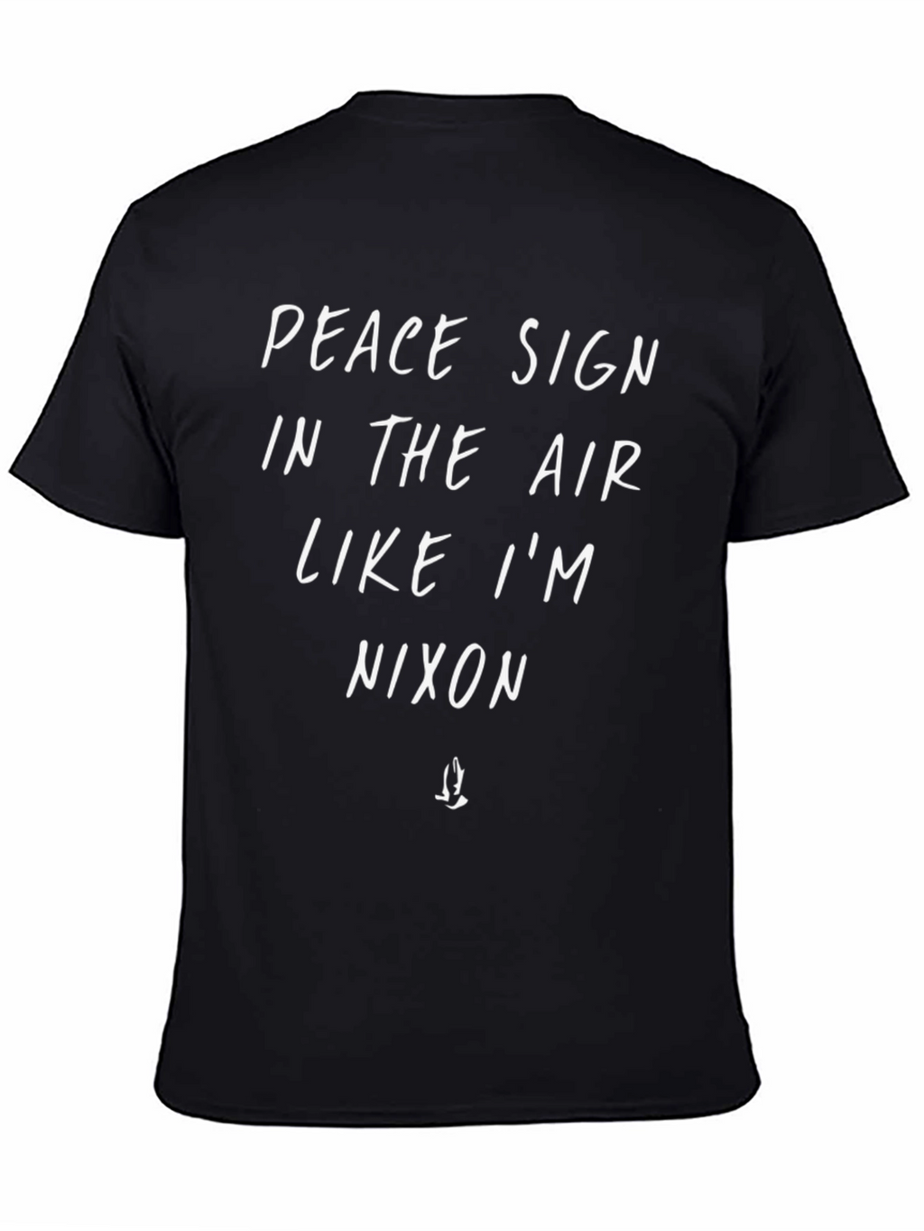 Peace Sign in the Air Graphic Tee - Black