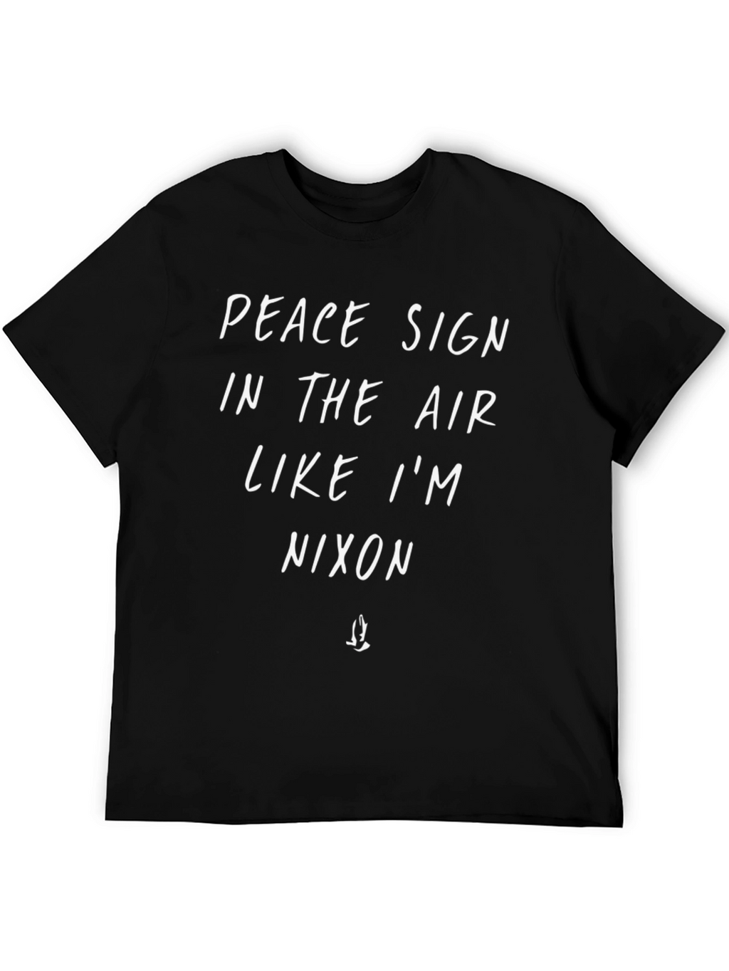 Peace Sign in the Air Graphic Tee - Black