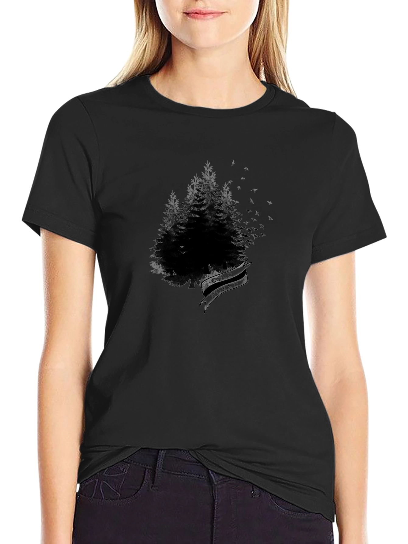 Mens Black Forest Graphic Tee - Old World Design