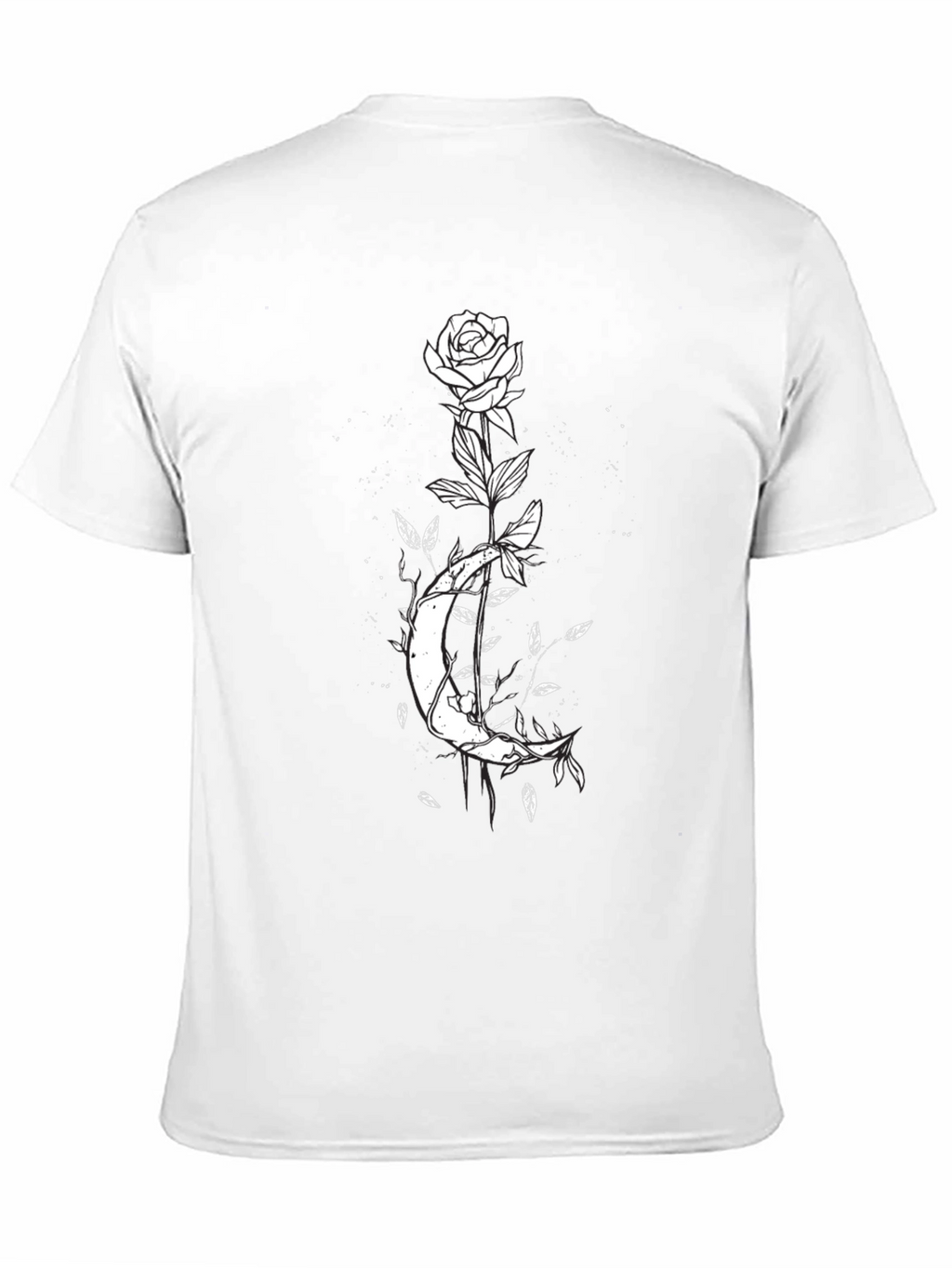 Moon Rose Graphic T-Shirt - Black
