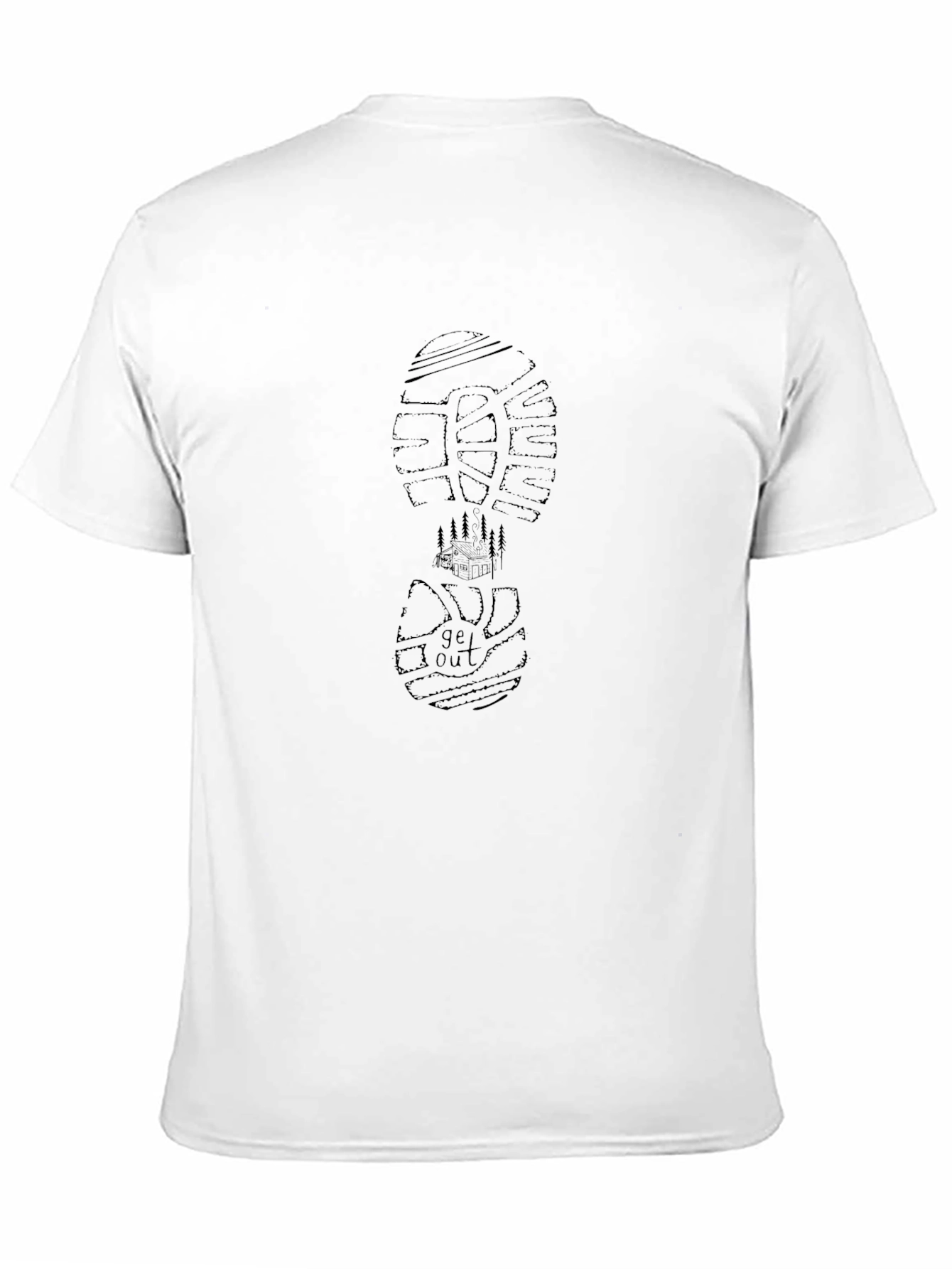 Get Out Graphic Print Black T-Shirt