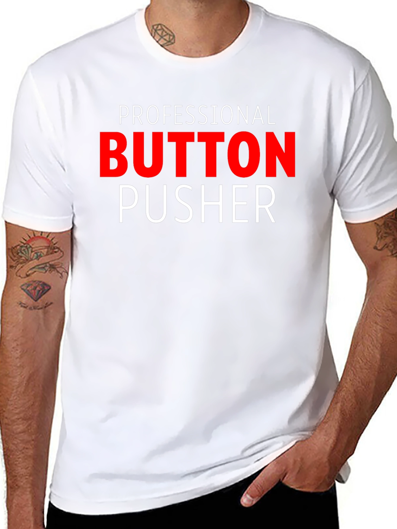 Professional Button Pusher Graphic Tee