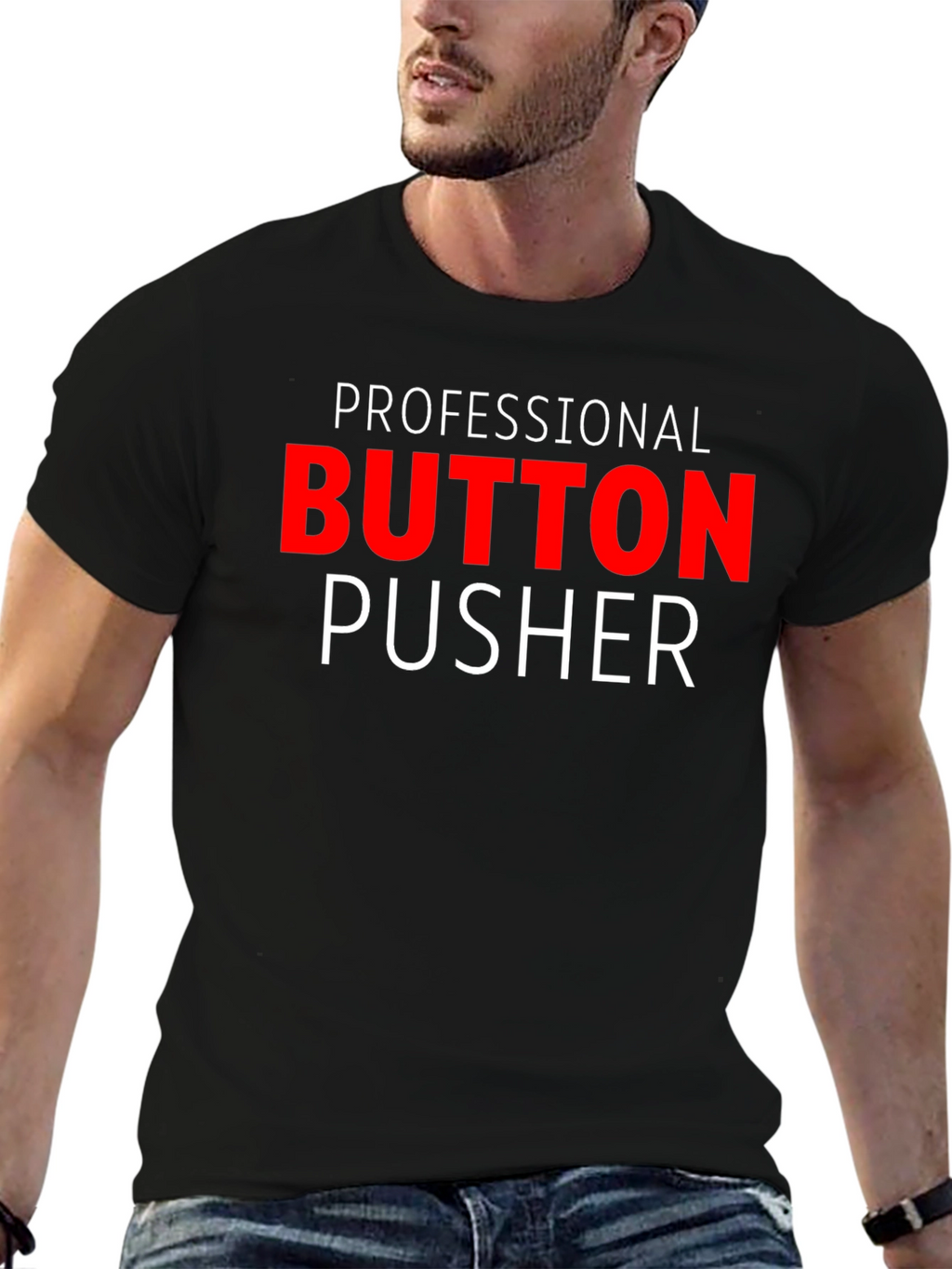 Professional Button Pusher Graphic Tee