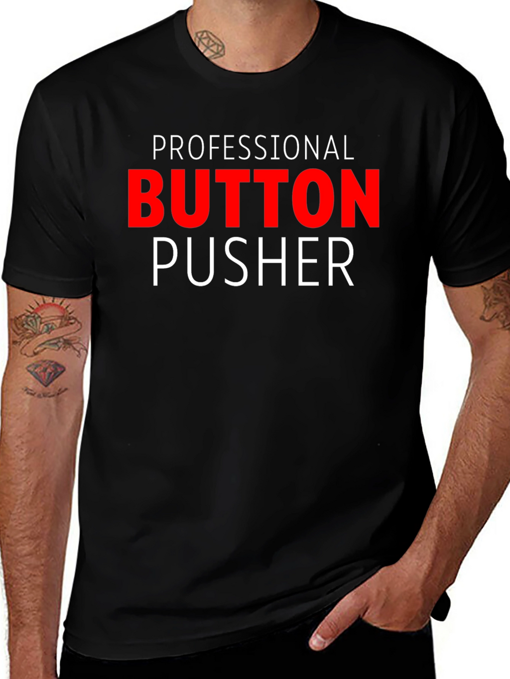 Professional Button Pusher Graphic Tee
