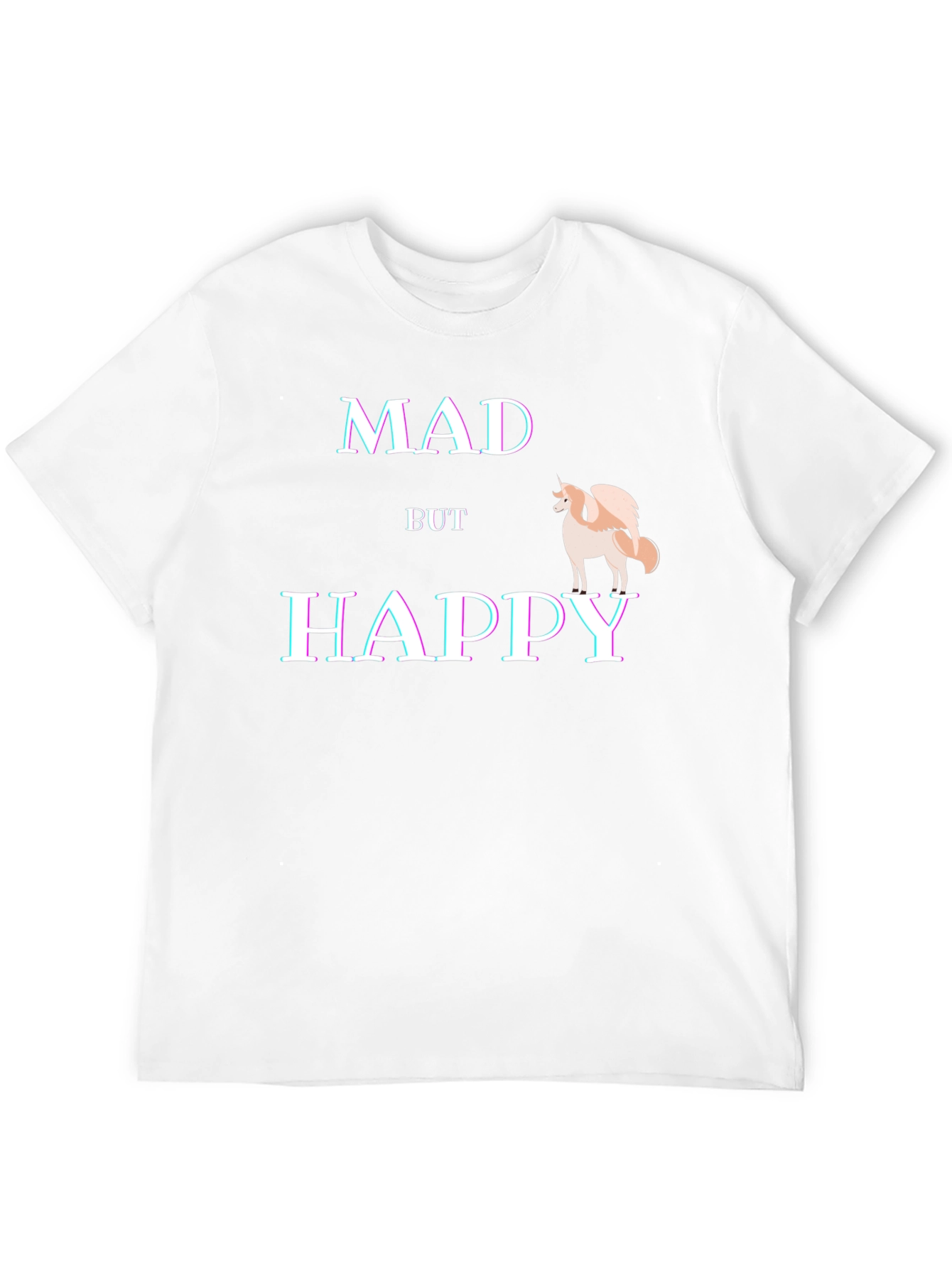 Mad But Happy T-Shirt - Quirky Graphic Tee
