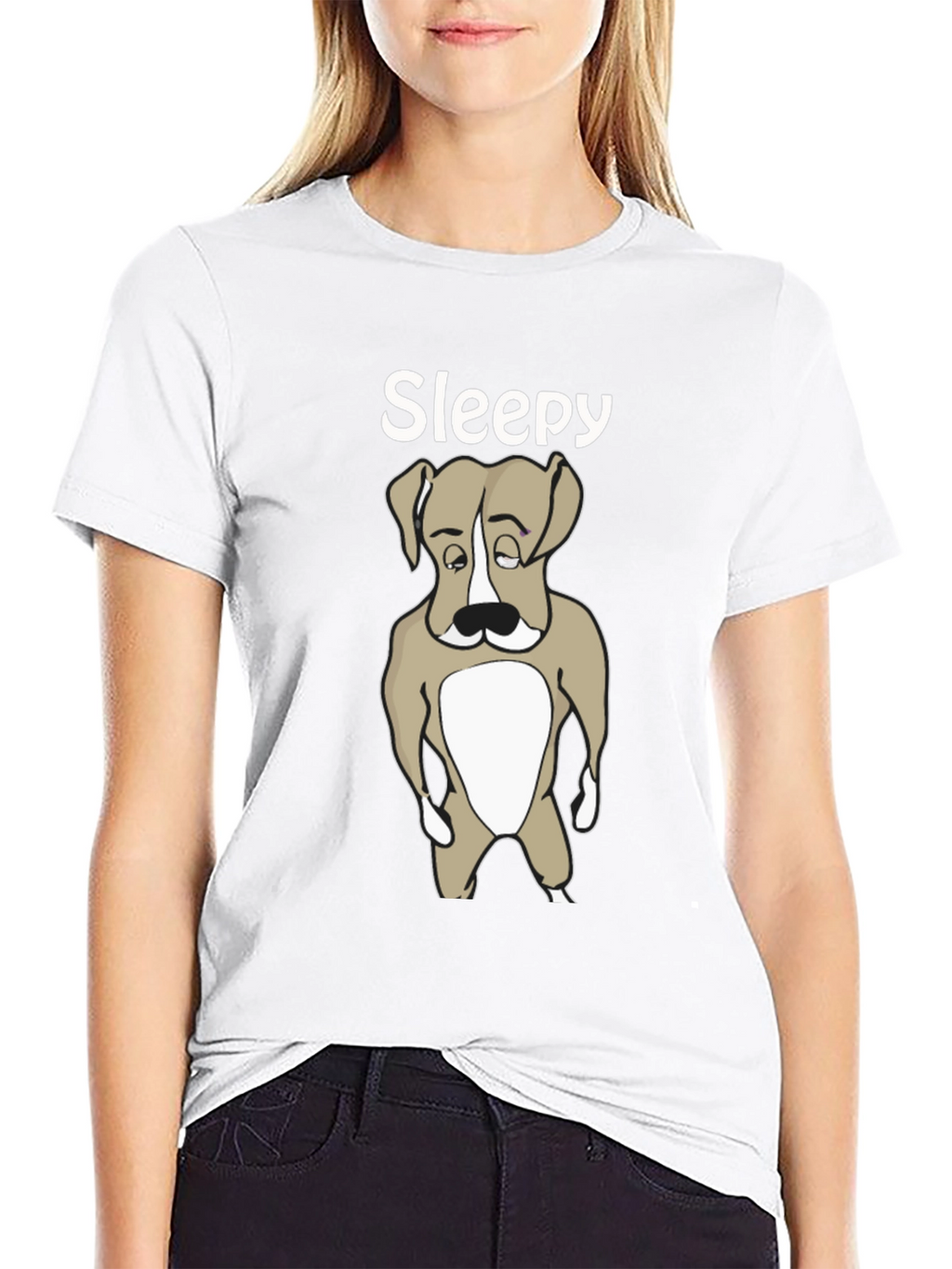 Sleepy Dog T-Shirt - Cute Animal Graphic Tee