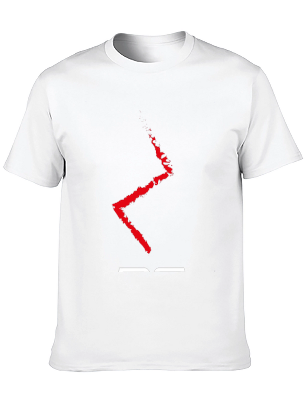 Abstract Red Lightning Black T-Shirt