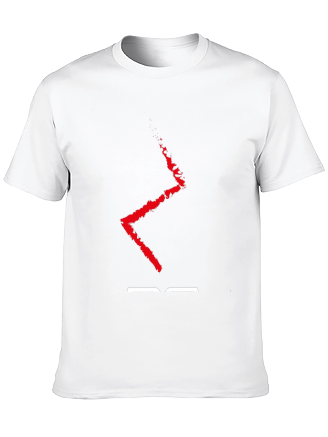 Abstract Red Lightning Black T-Shirt