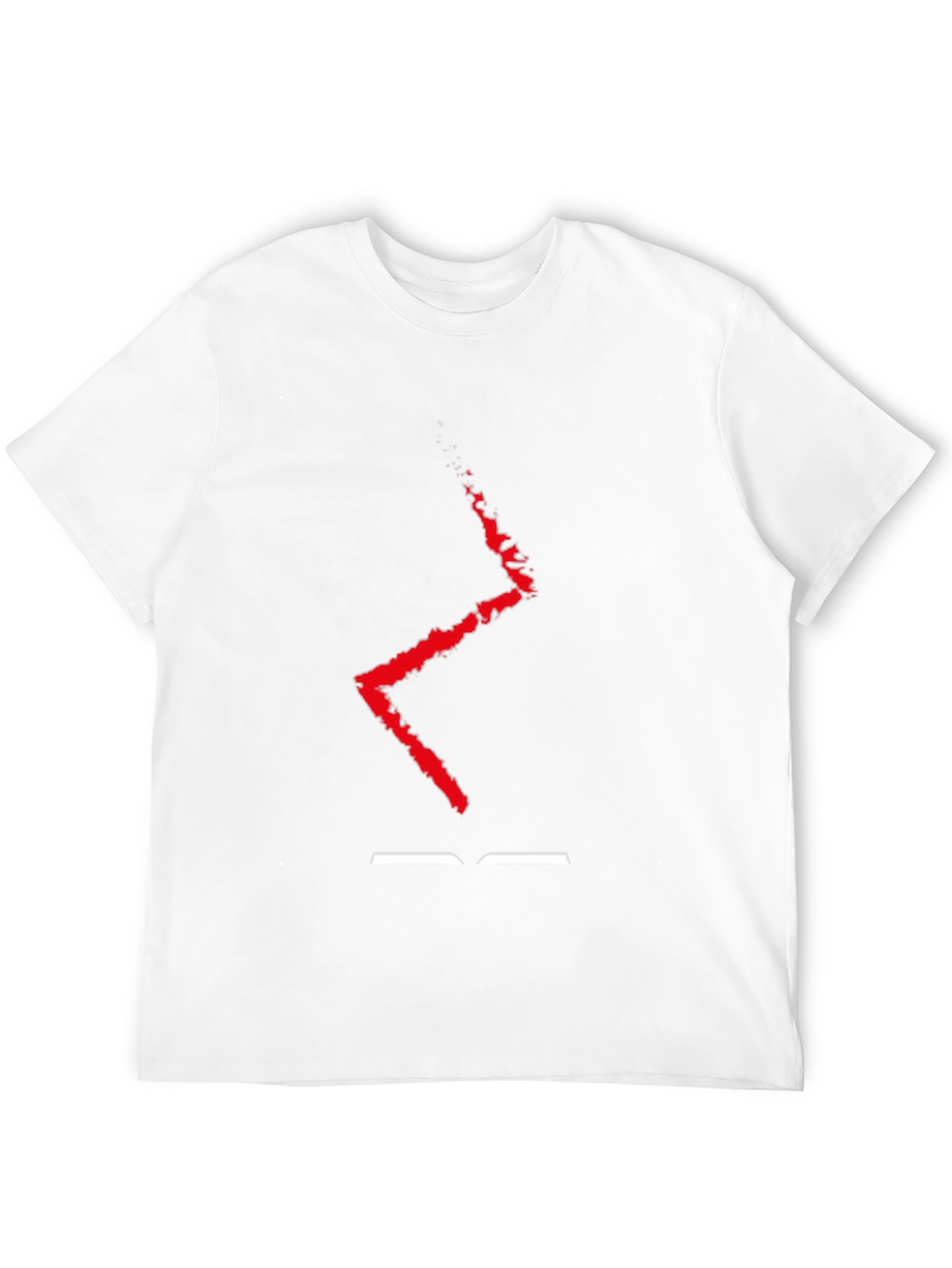 Abstract Red Lightning Black T-Shirt