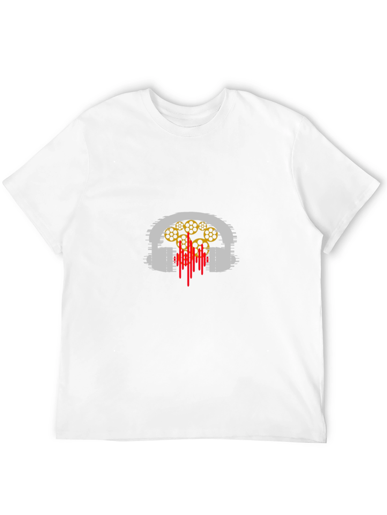 Headphones Graphic Black T-Shirt