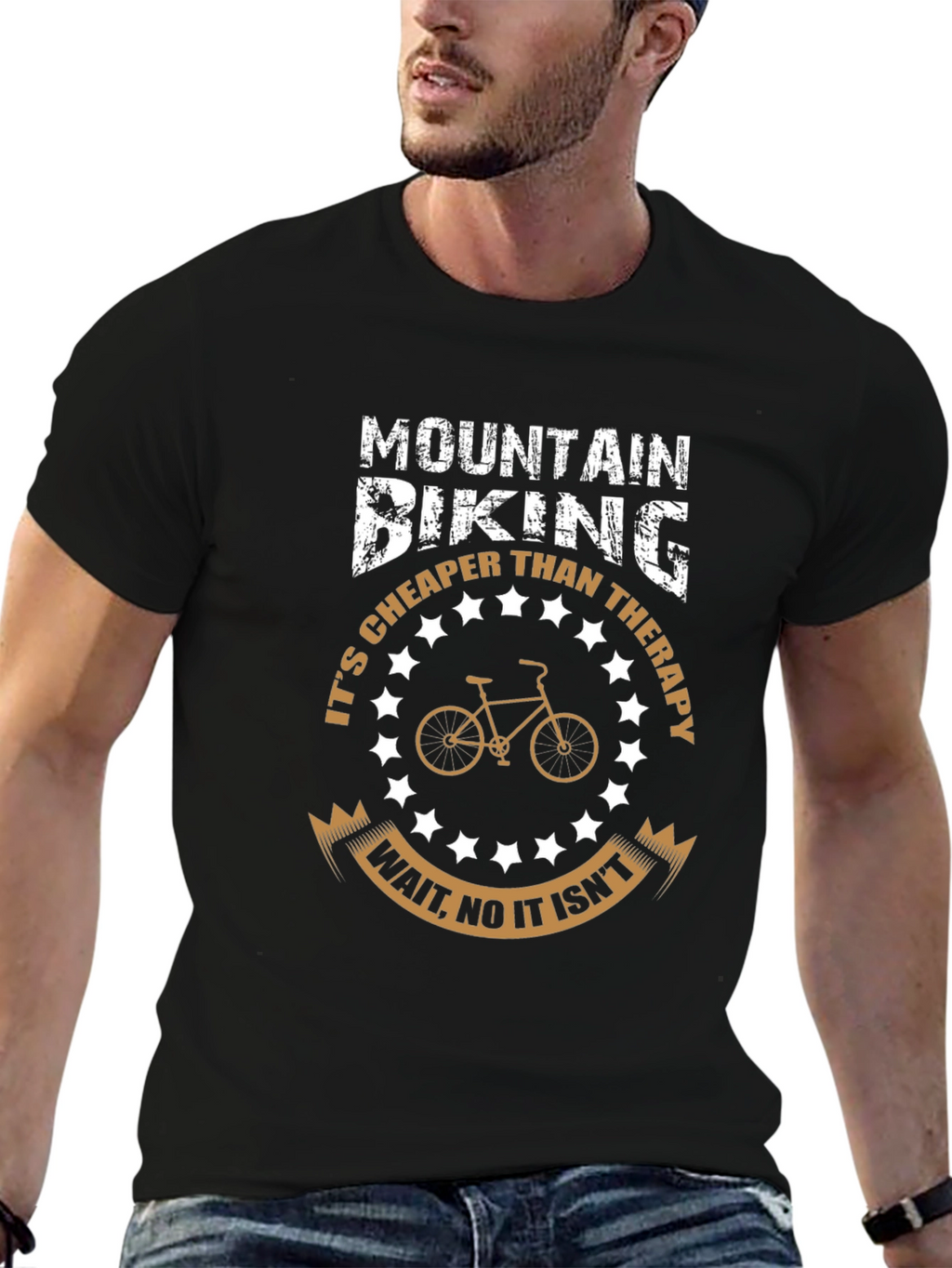 Mountain Biking Therapy Graphic Tee
