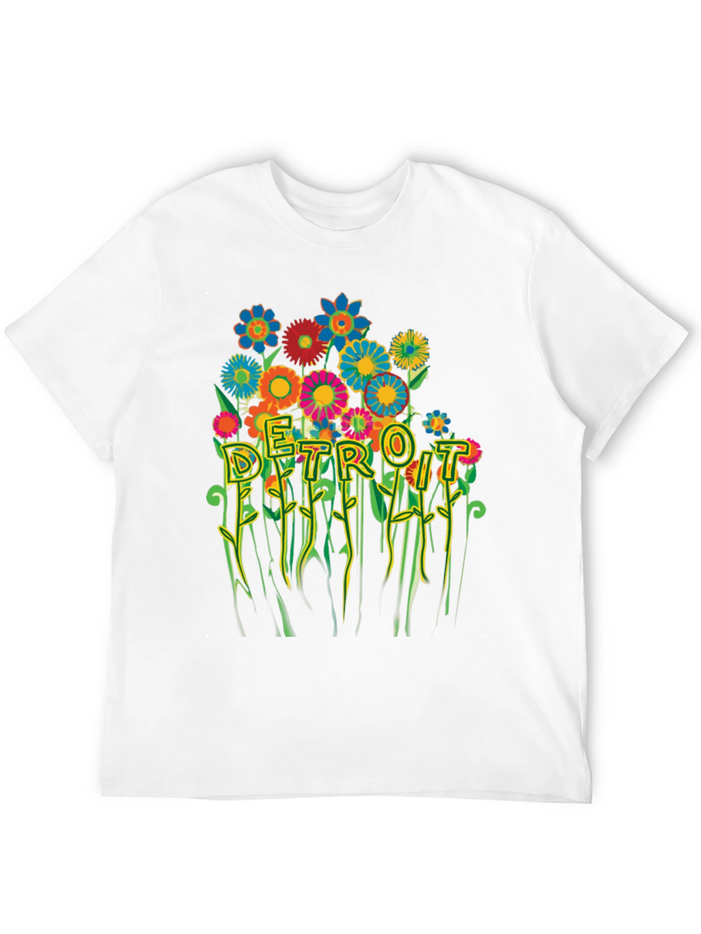 Detroit Floral Graphic Tee - Trendy City Pride
