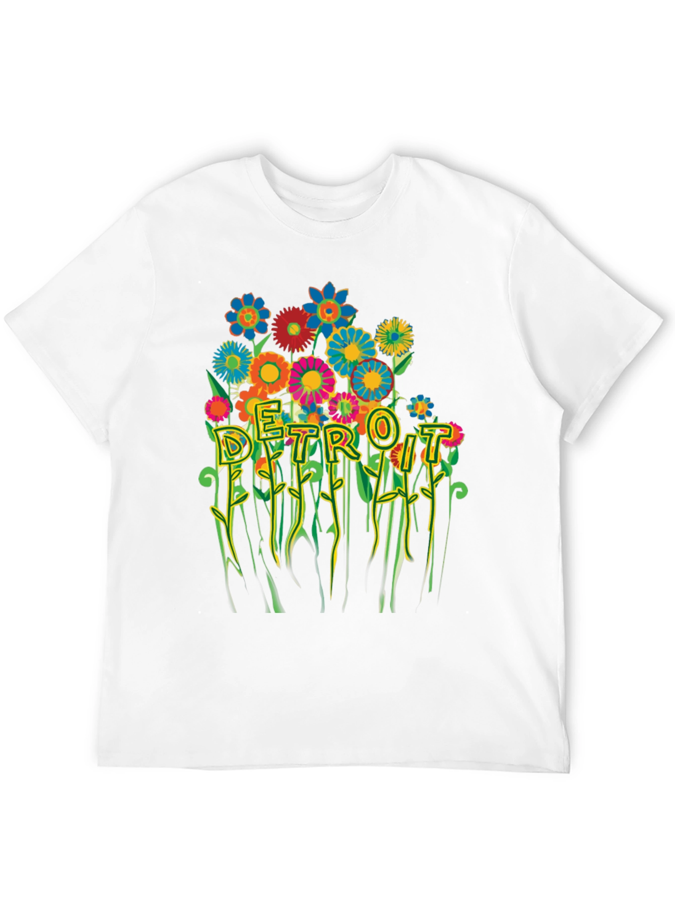 Detroit Floral Graphic Tee - Trendy City Pride