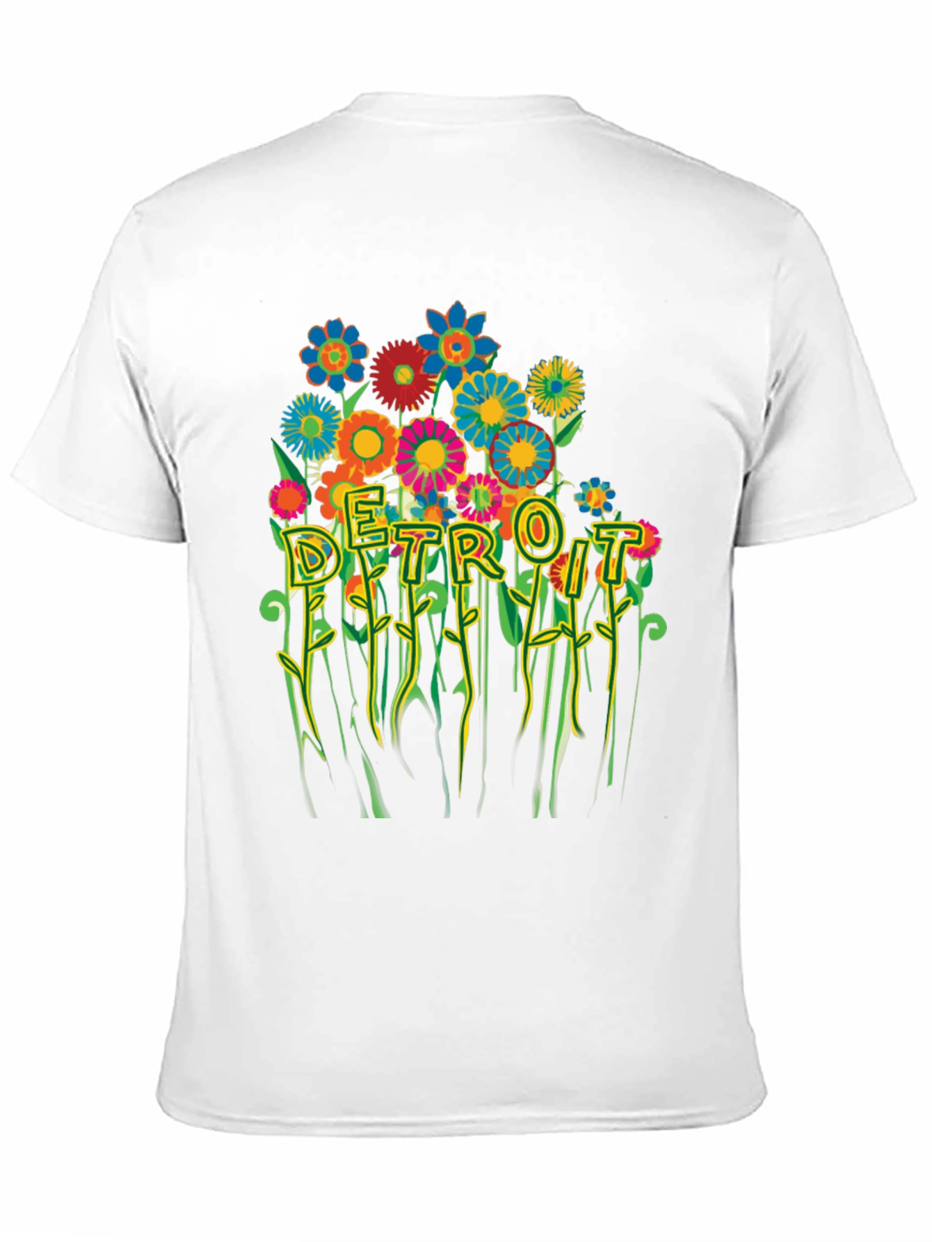 Detroit Floral Graphic Tee - Trendy City Pride