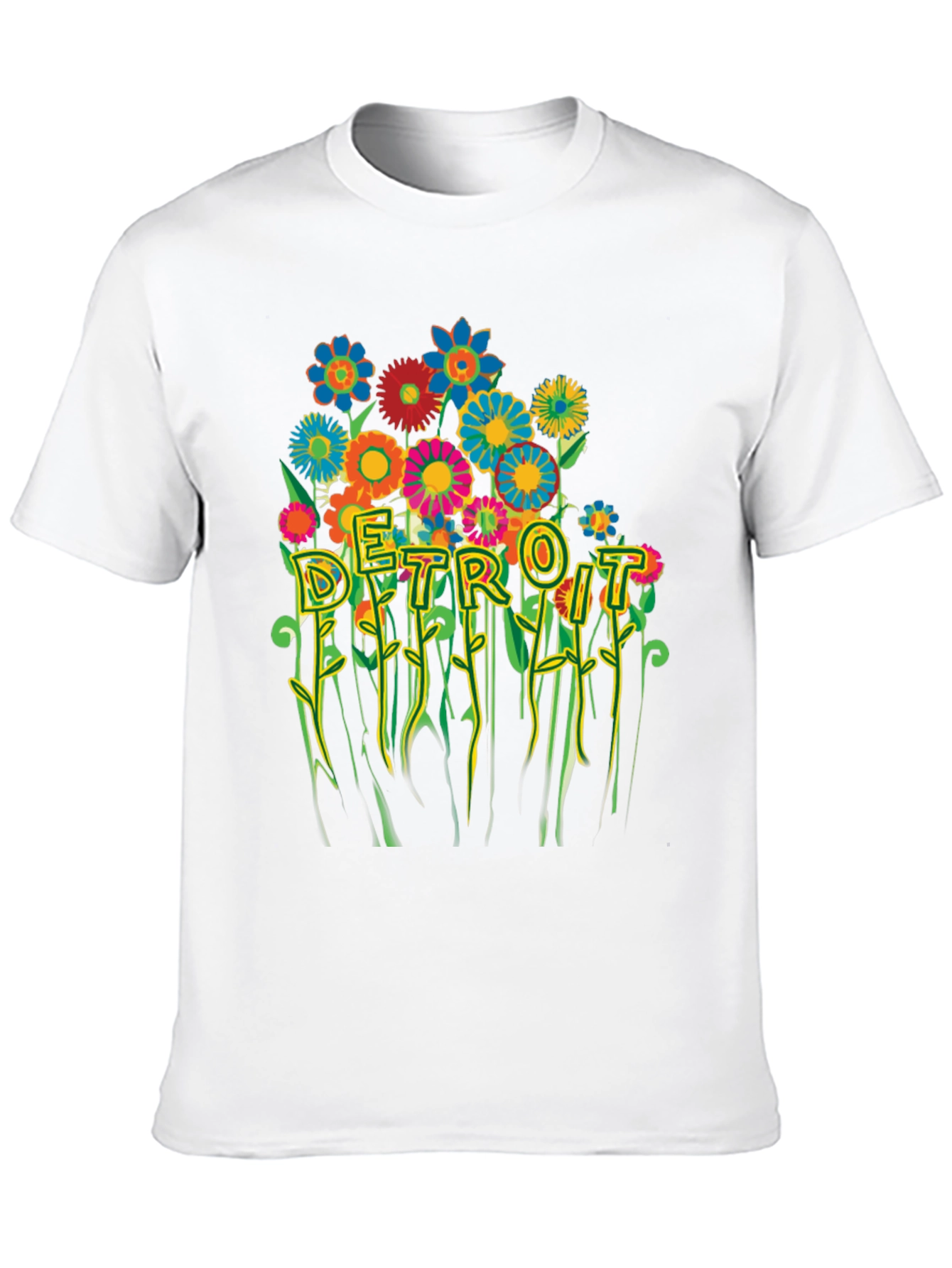 Detroit Floral Graphic Tee - Trendy City Pride