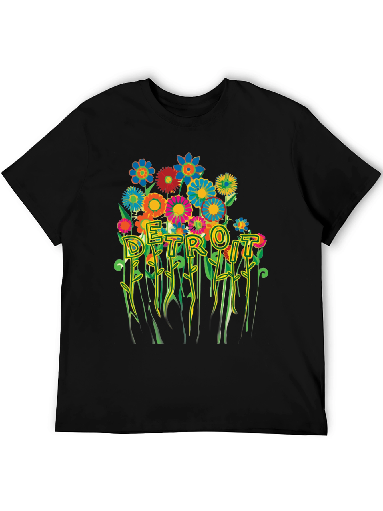 Detroit Floral Graphic Tee - Trendy City Pride