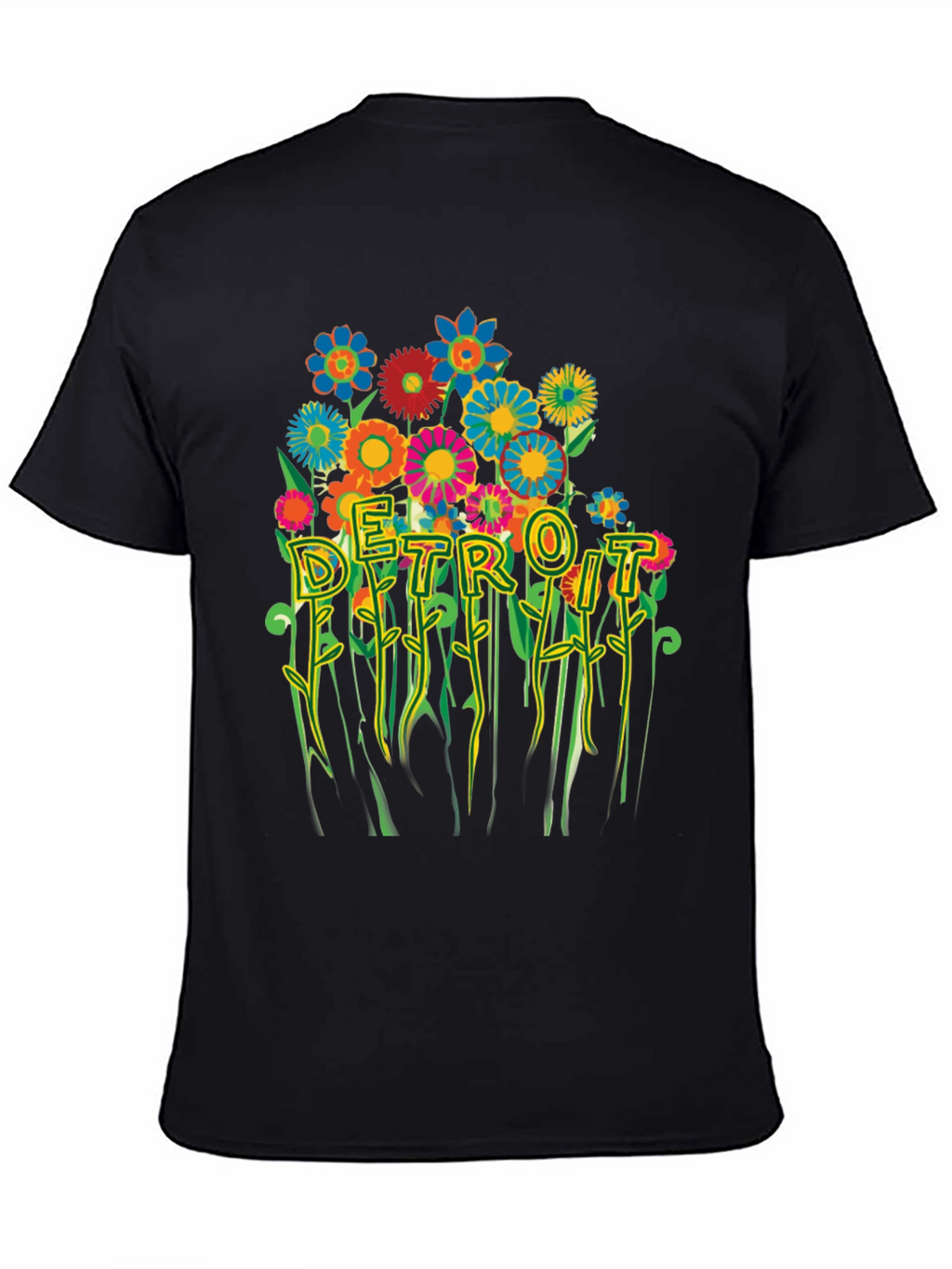 Detroit Floral Graphic Tee - Trendy City Pride