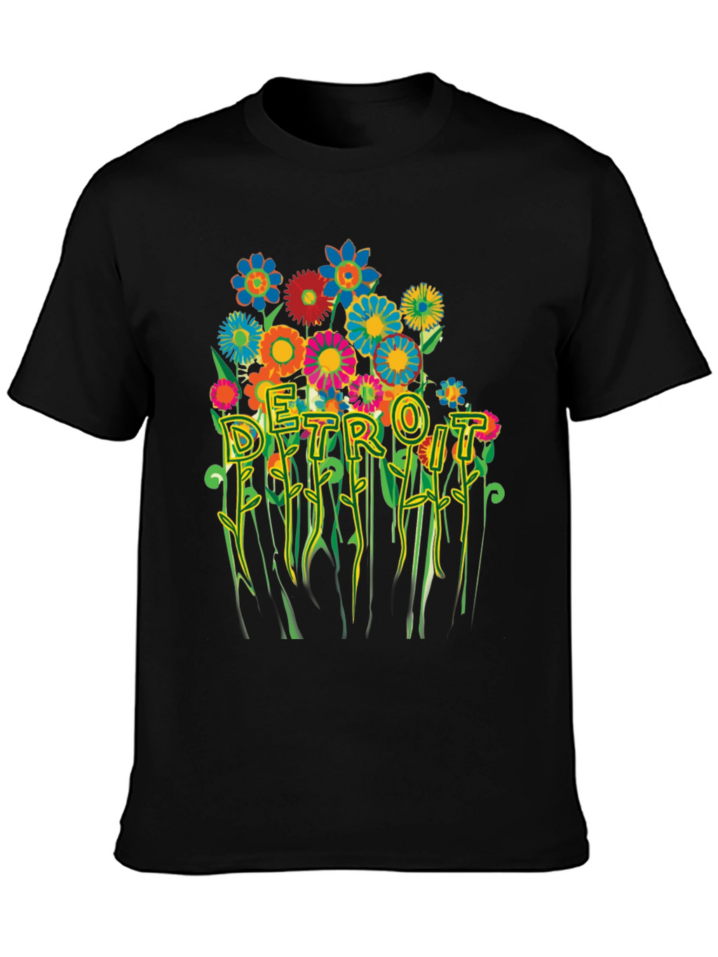 Detroit Floral Graphic Tee - Trendy City Pride