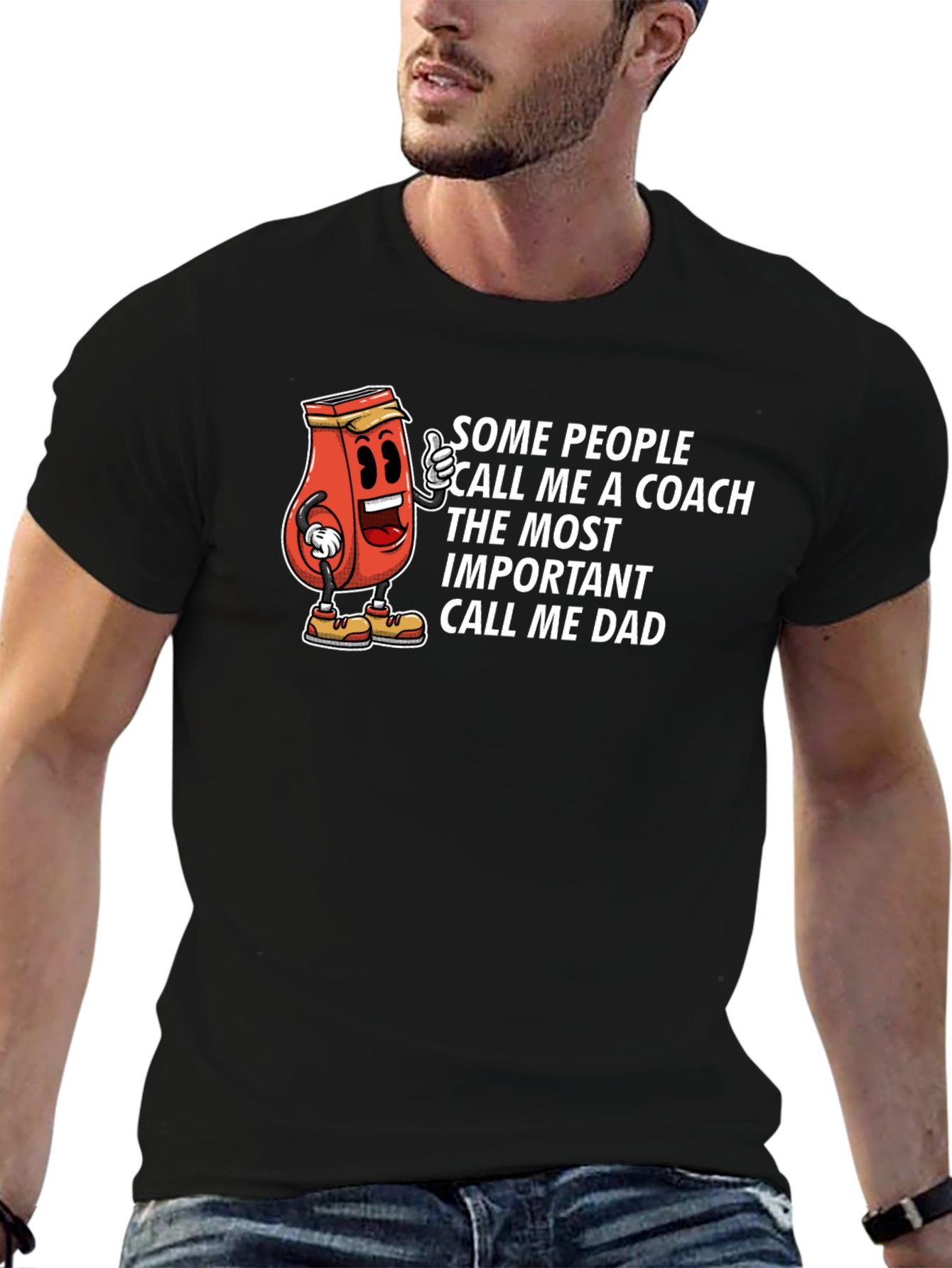 Funny Coach Dad T-Shirt - Novelty Tee