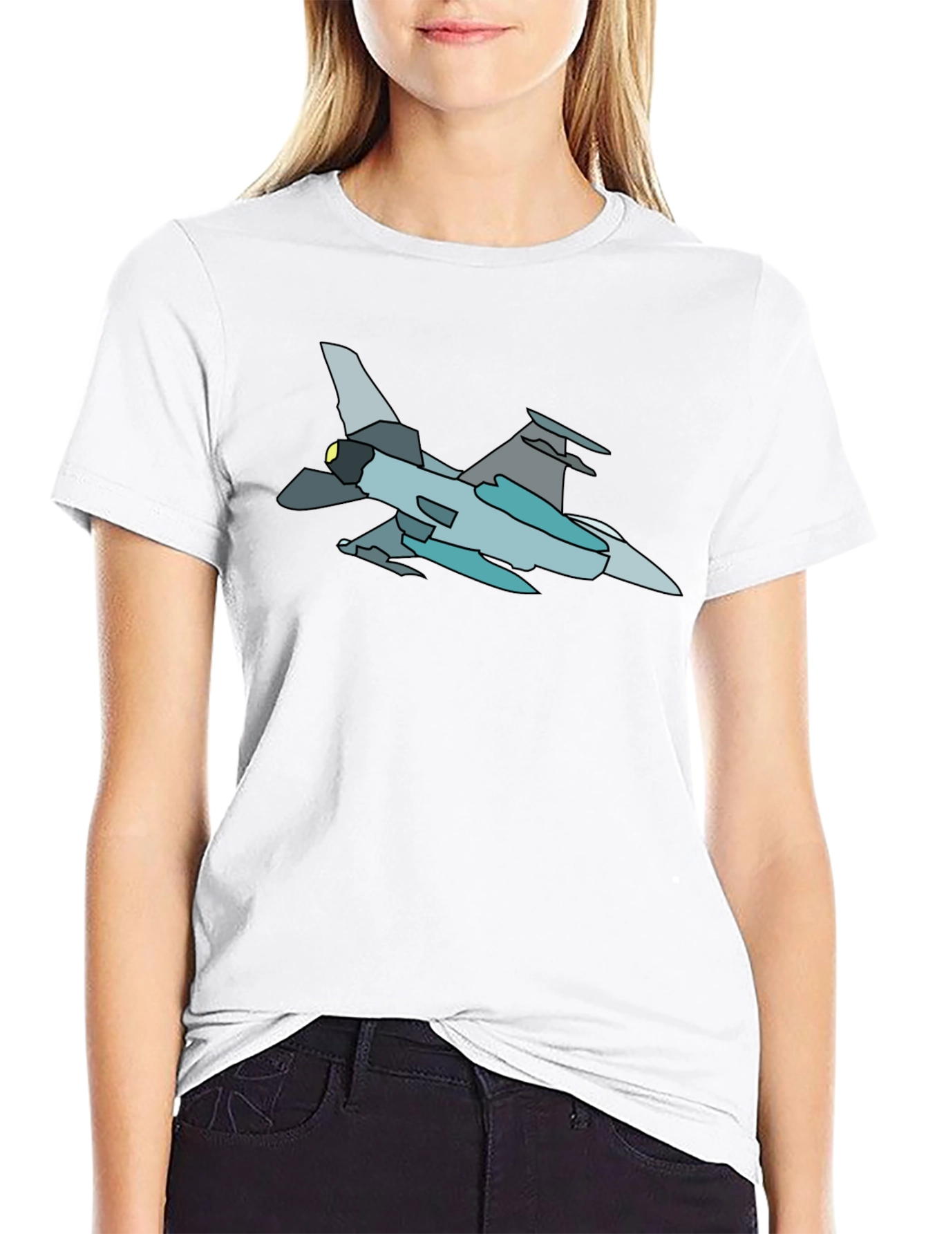 Fighter Jet Graphic Tee - Cool Airplane Design