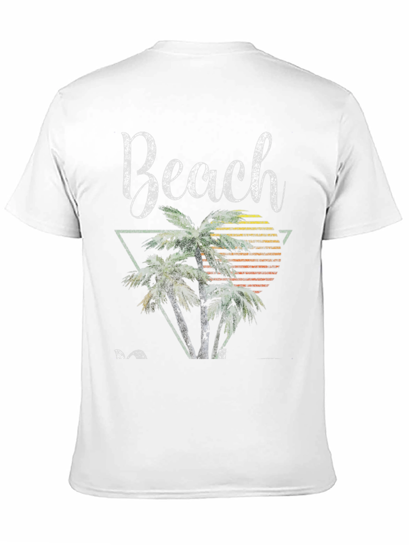 Retro Beach T-Shirt - Palm Tree Sunset