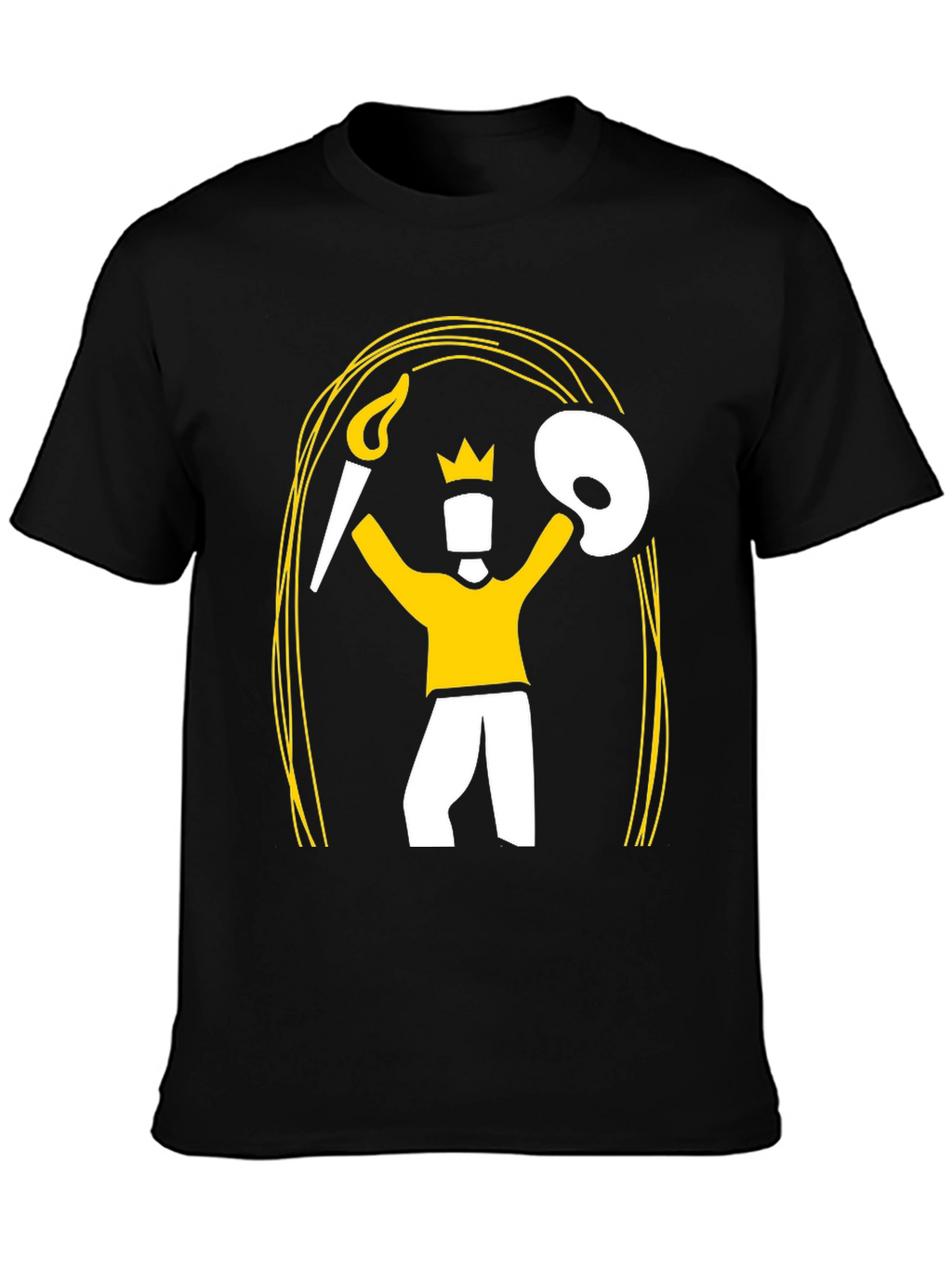 Artist King Graphic Tee - Black Cotton T-Shirt