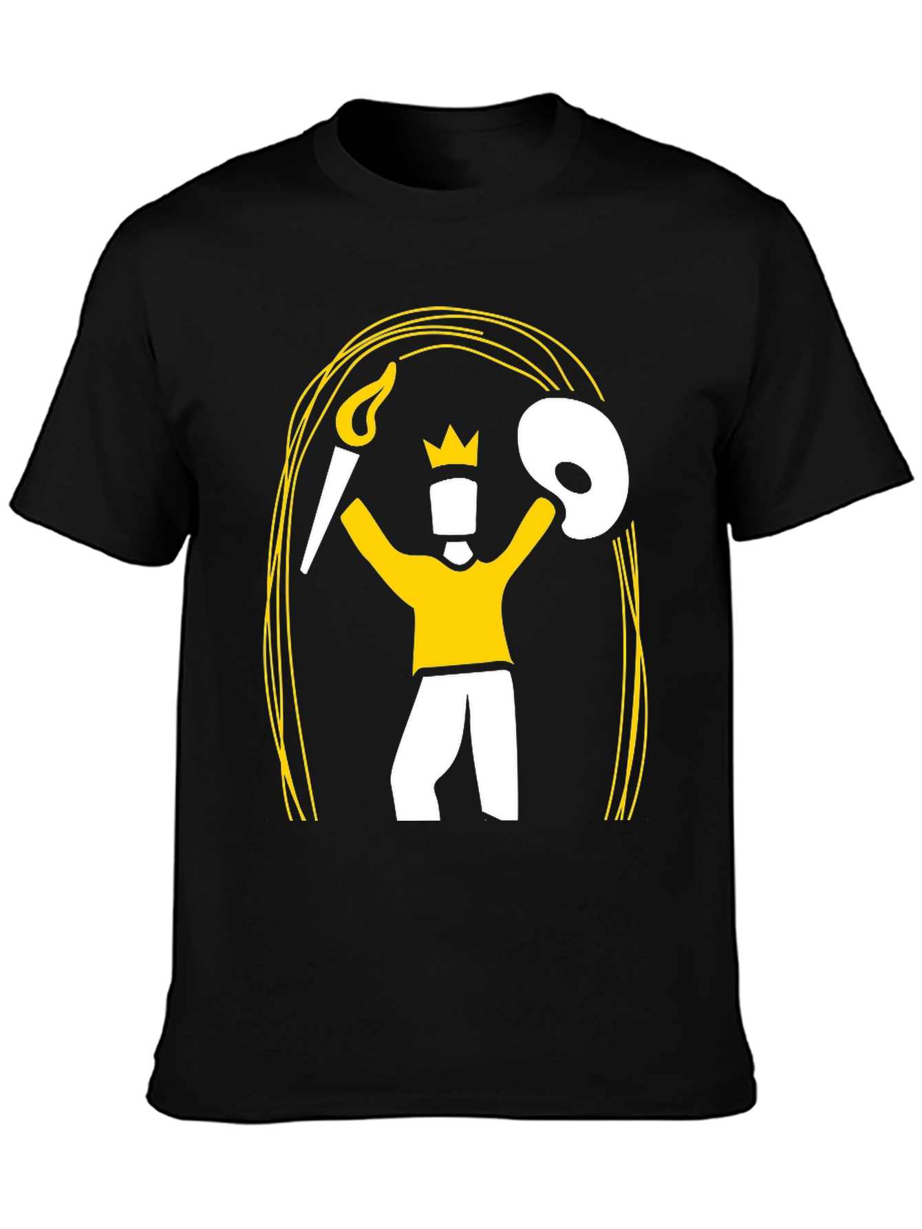 Artist King Graphic Tee - Black Cotton T-Shirt