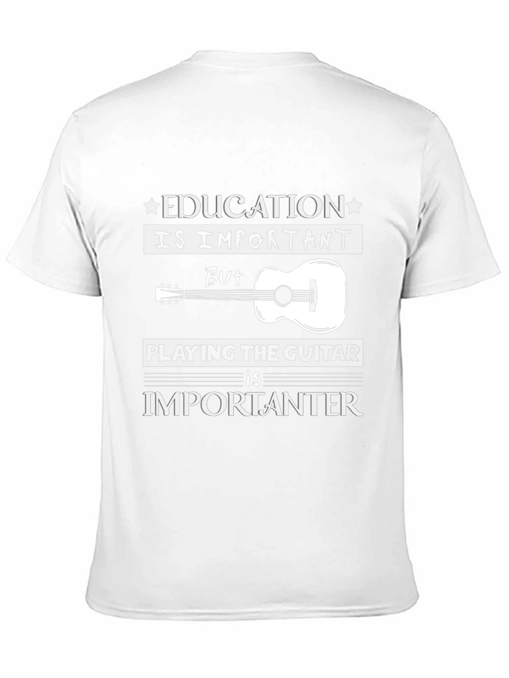 Education vs Guitar T-Shirt: Musicians Tee