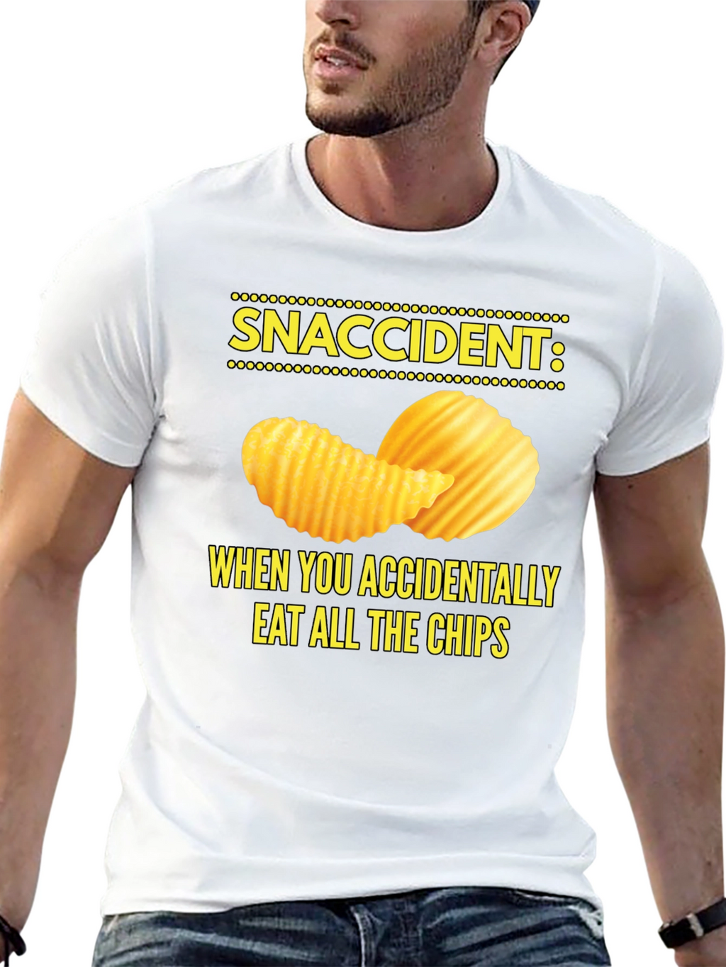 Snaccident Chip Lover T-Shirt - Funny Food Tee