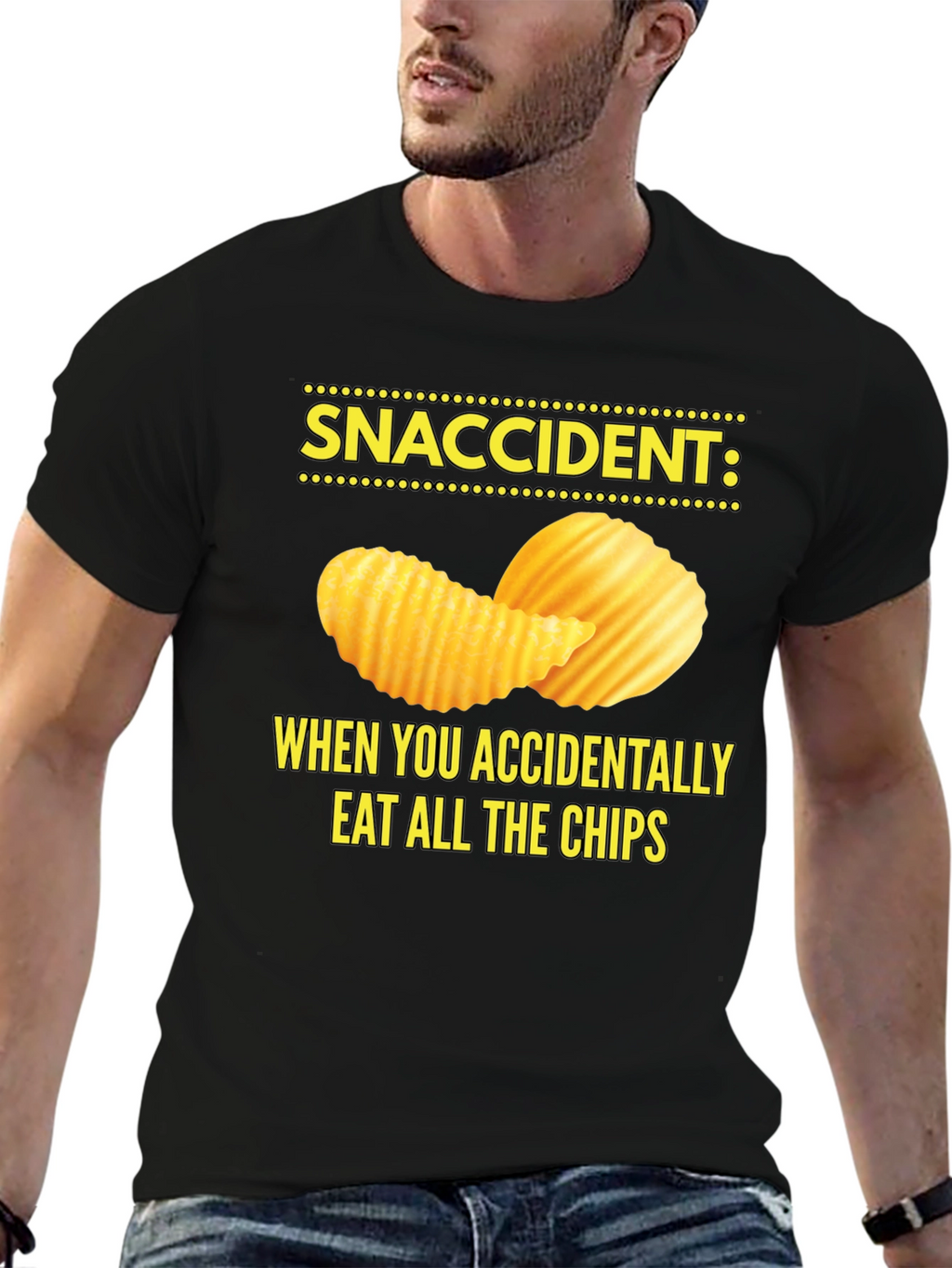 Snaccident Chip Lover T-Shirt - Funny Food Tee