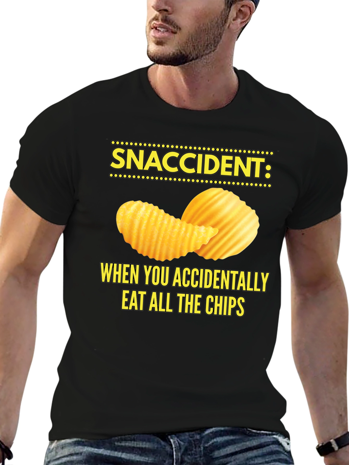 Snaccident Chip Lover T-Shirt - Funny Food Tee