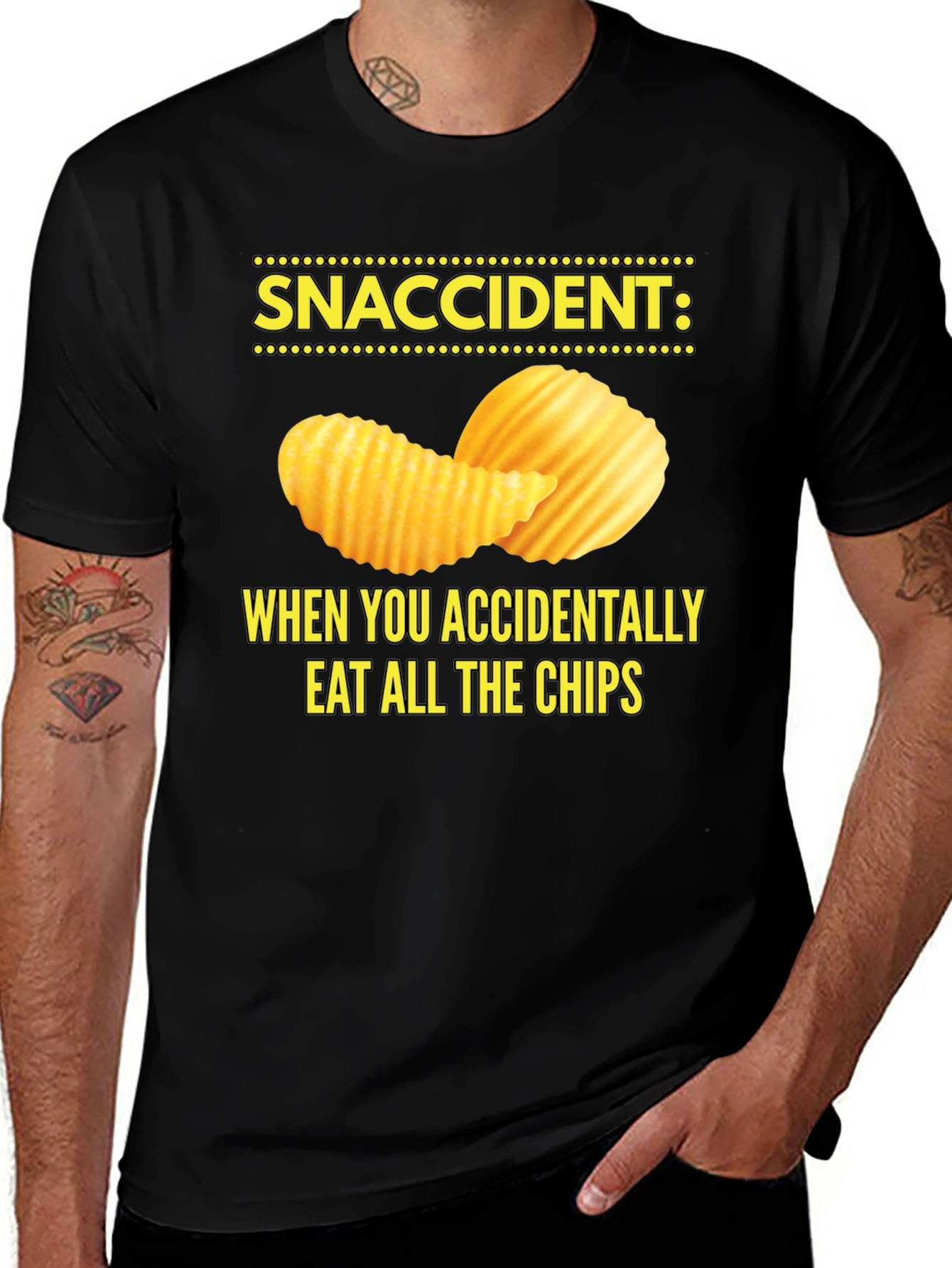 Snaccident Chip Lover T-Shirt - Funny Food Tee