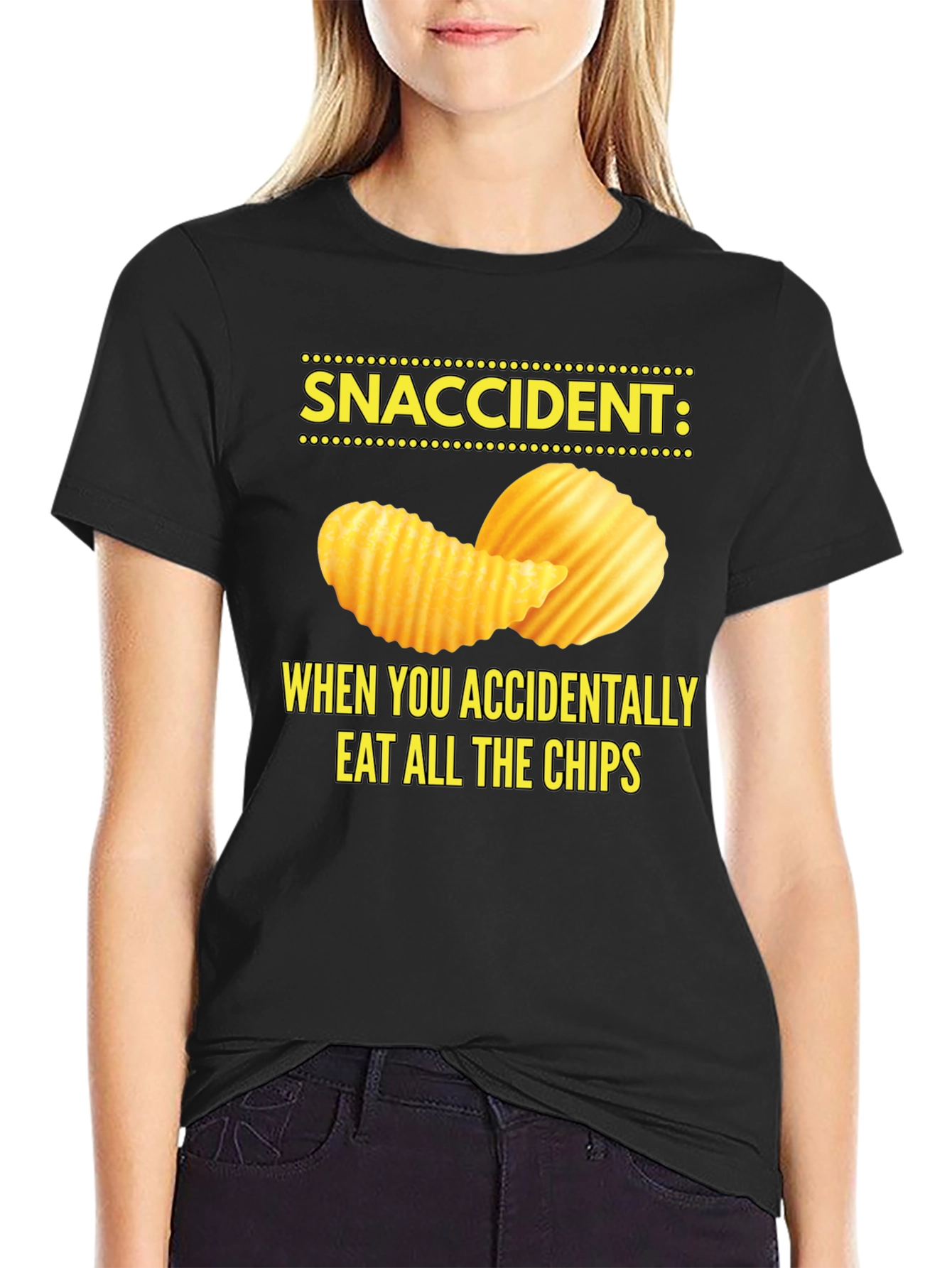 Snaccident Chip Lover T-Shirt - Funny Food Tee