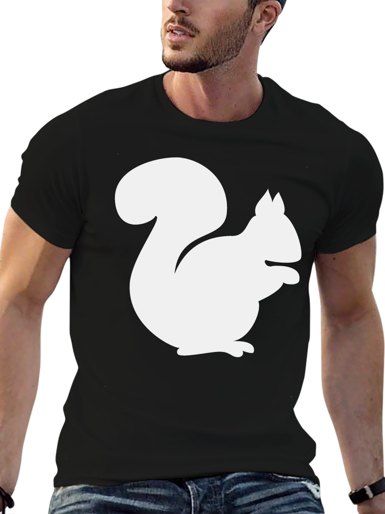 Squirrel Graphic T-Shirt - Black