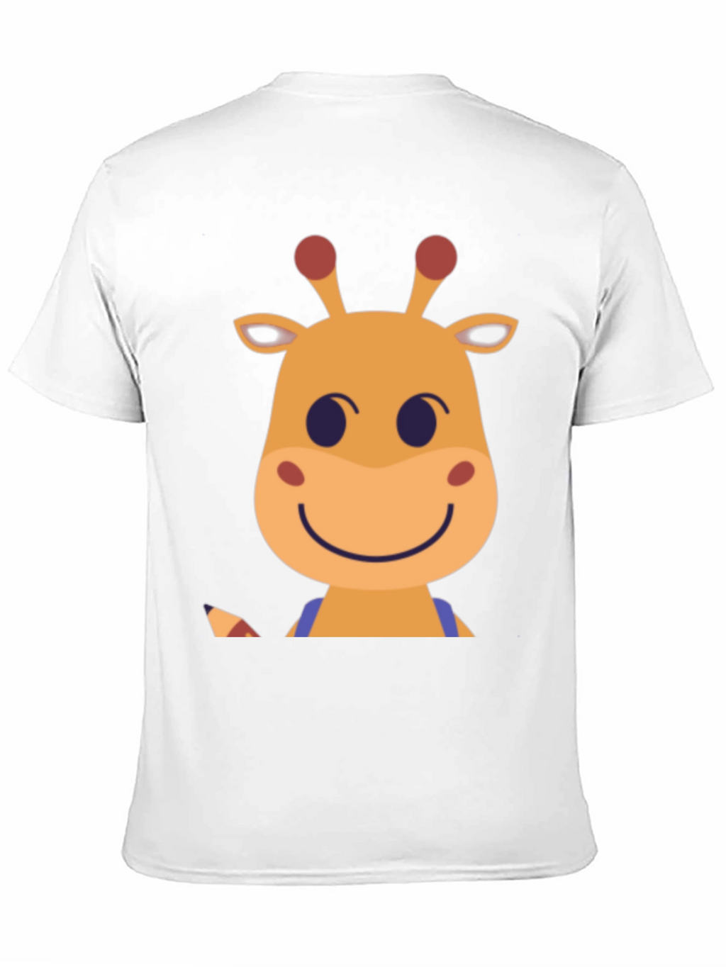 Giraffe Cartoon Graphic Tee - Black