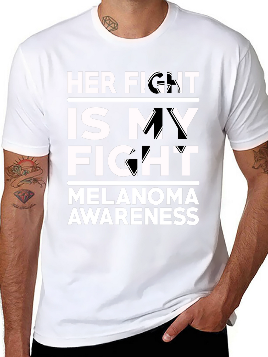 Her Fight Is My Fight Melanoma Awareness T-Shirt