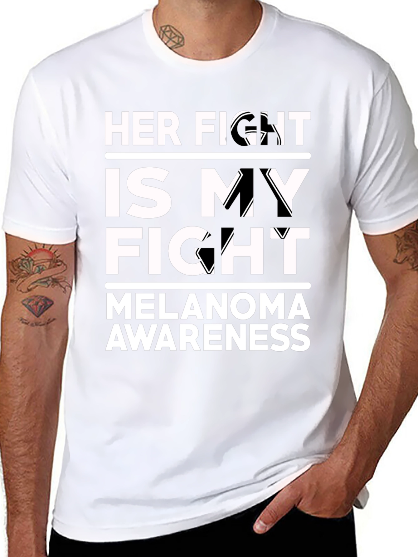 Her Fight Is My Fight Melanoma Awareness T-Shirt