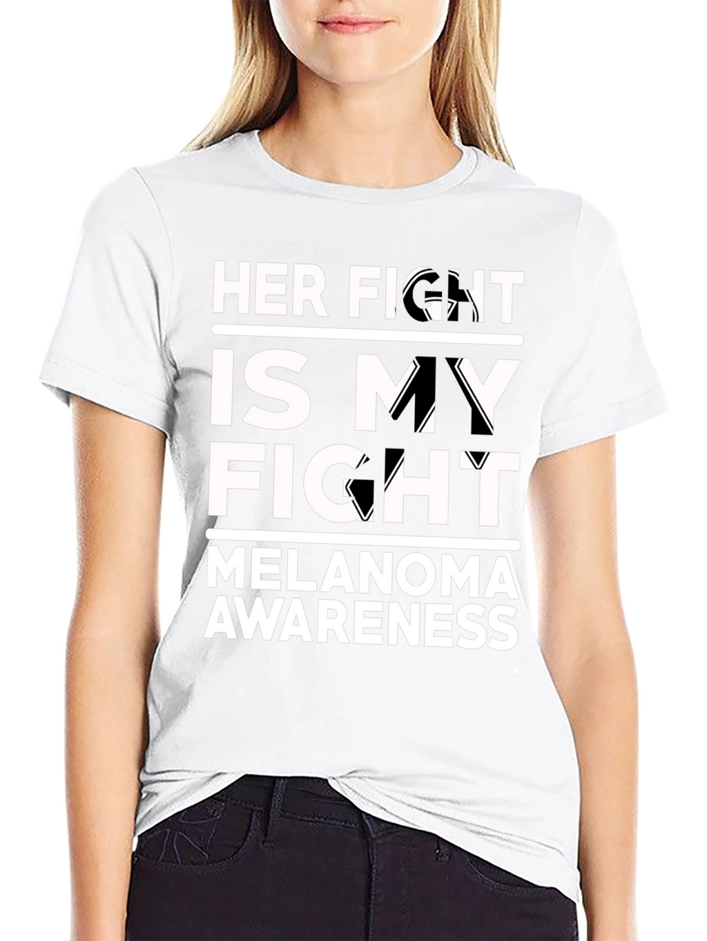 Her Fight Is My Fight Melanoma Awareness T-Shirt