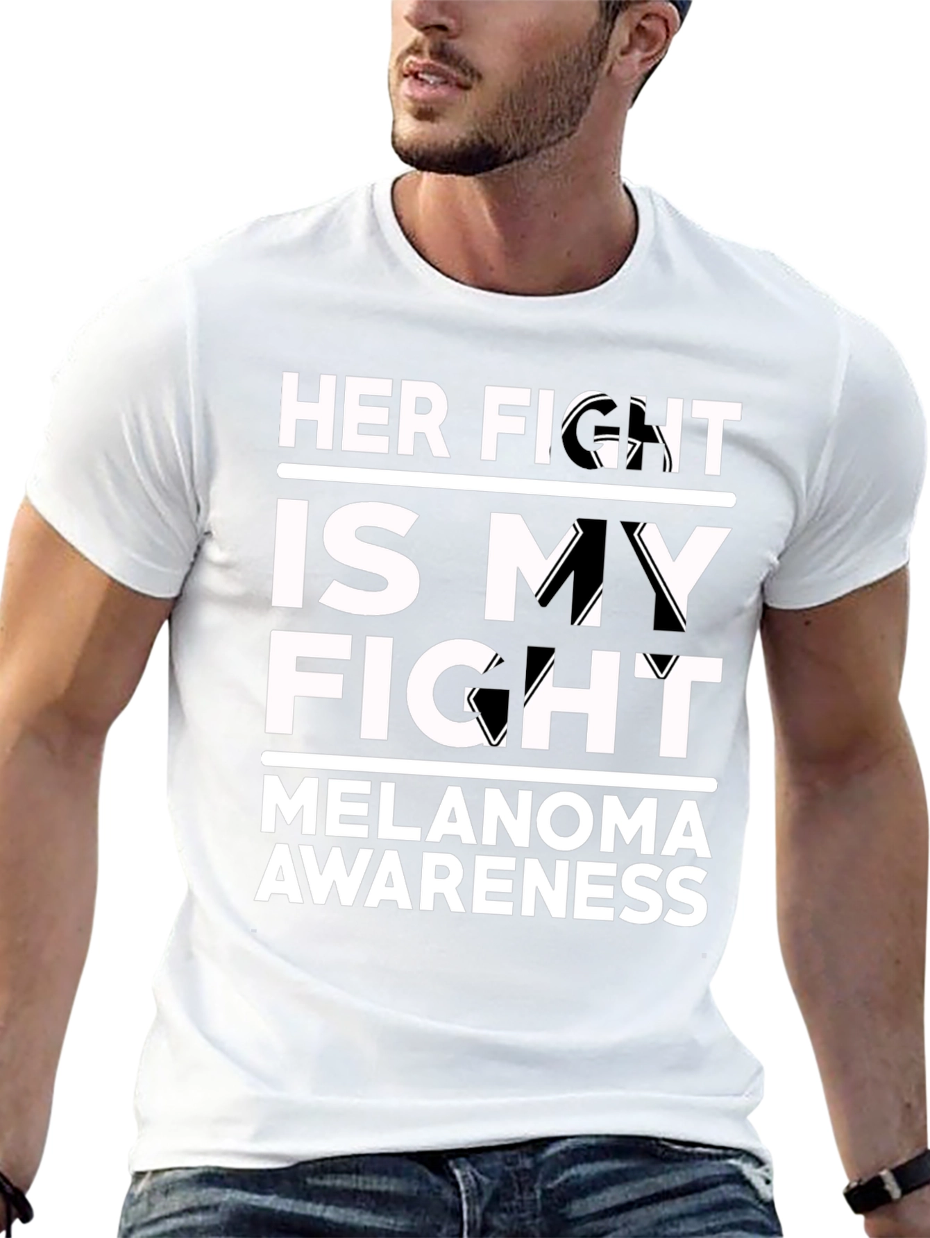 Her Fight Is My Fight Melanoma Awareness T-Shirt
